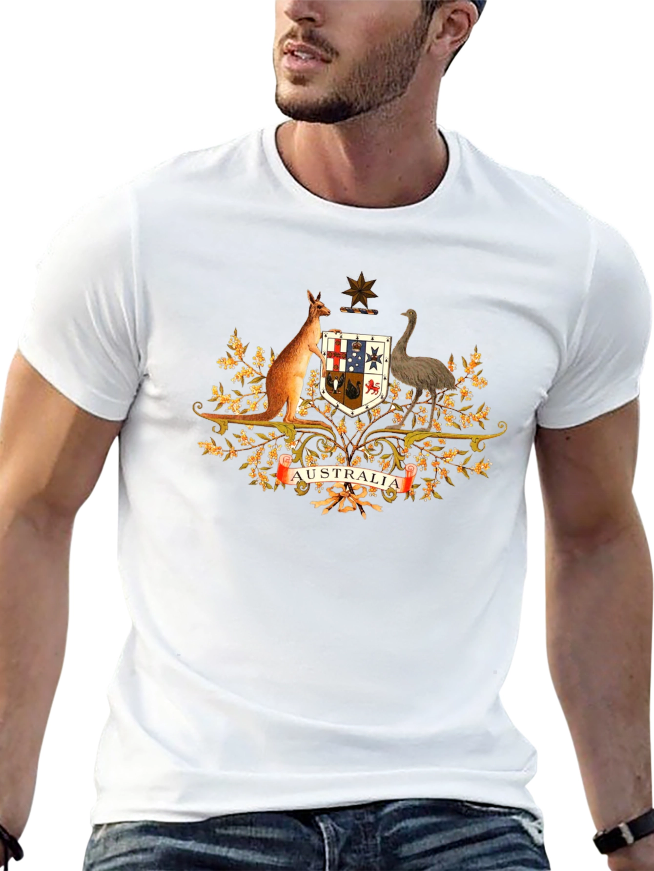 Australia Coat of Arms Black T-Shirt