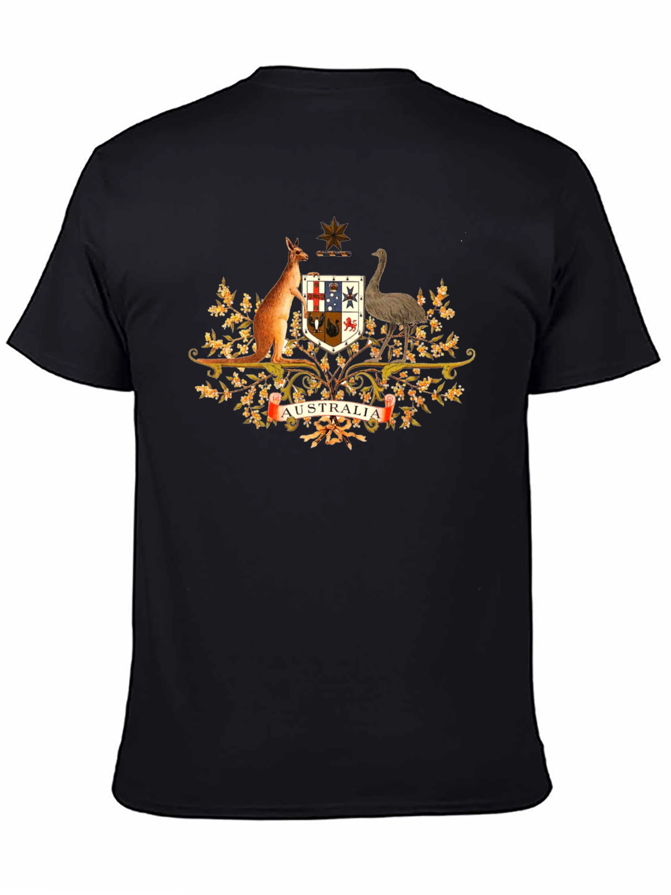 Australia Coat of Arms Black T-Shirt