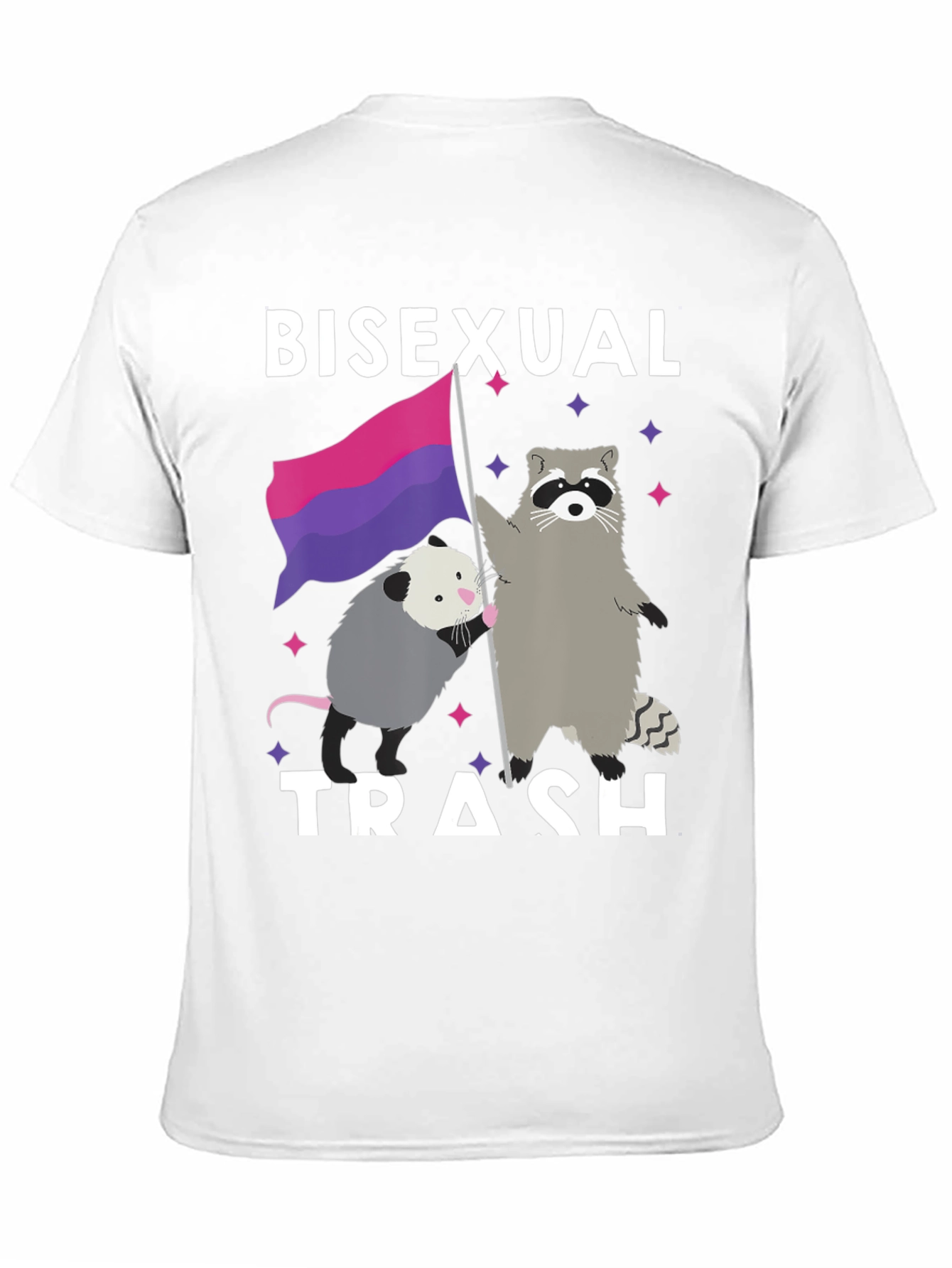 Bisexual Trash T-Shirt - Pride Opossum & Raccoon Design