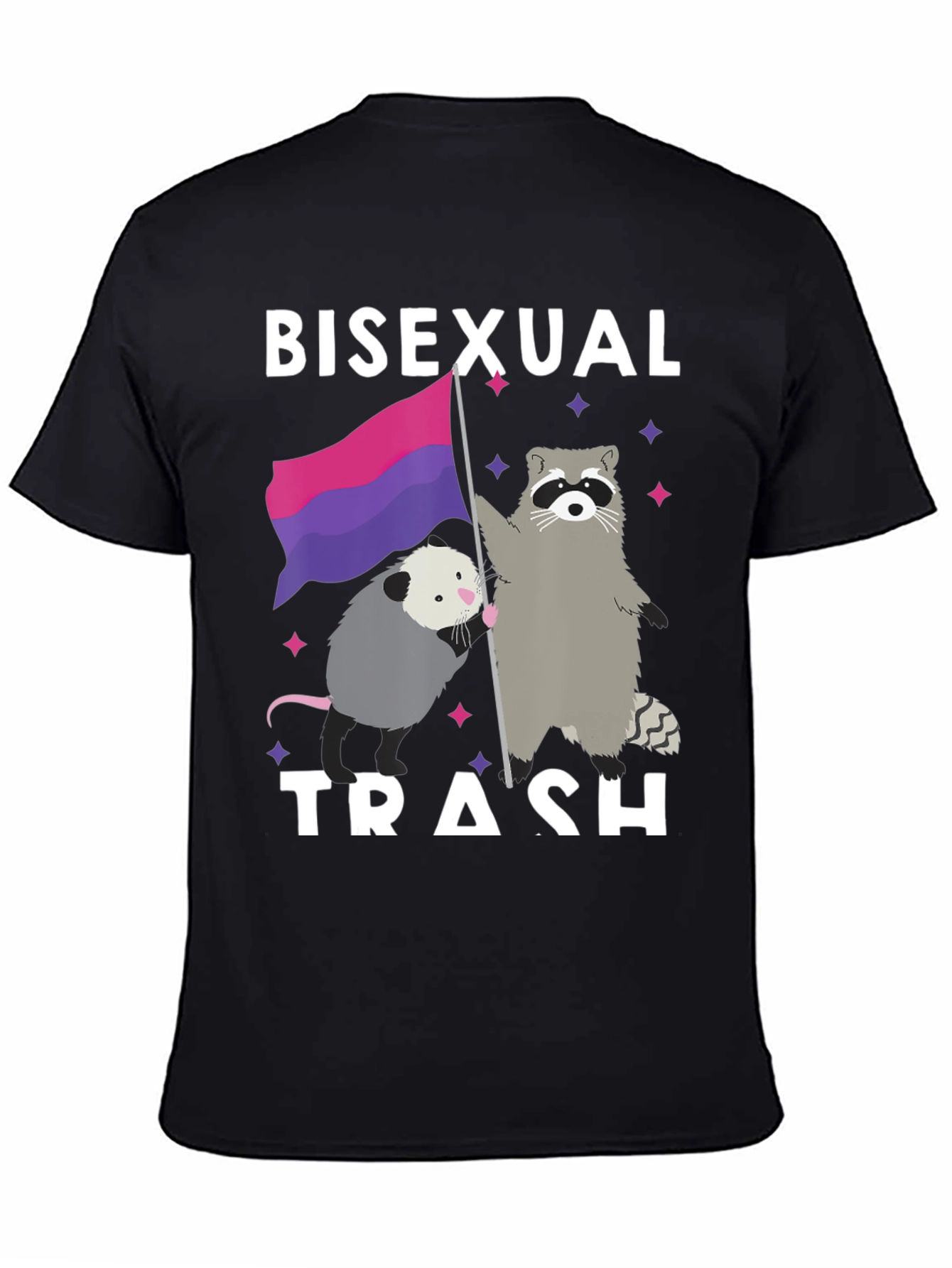 Bisexual Trash T-Shirt - Pride Opossum & Raccoon Design