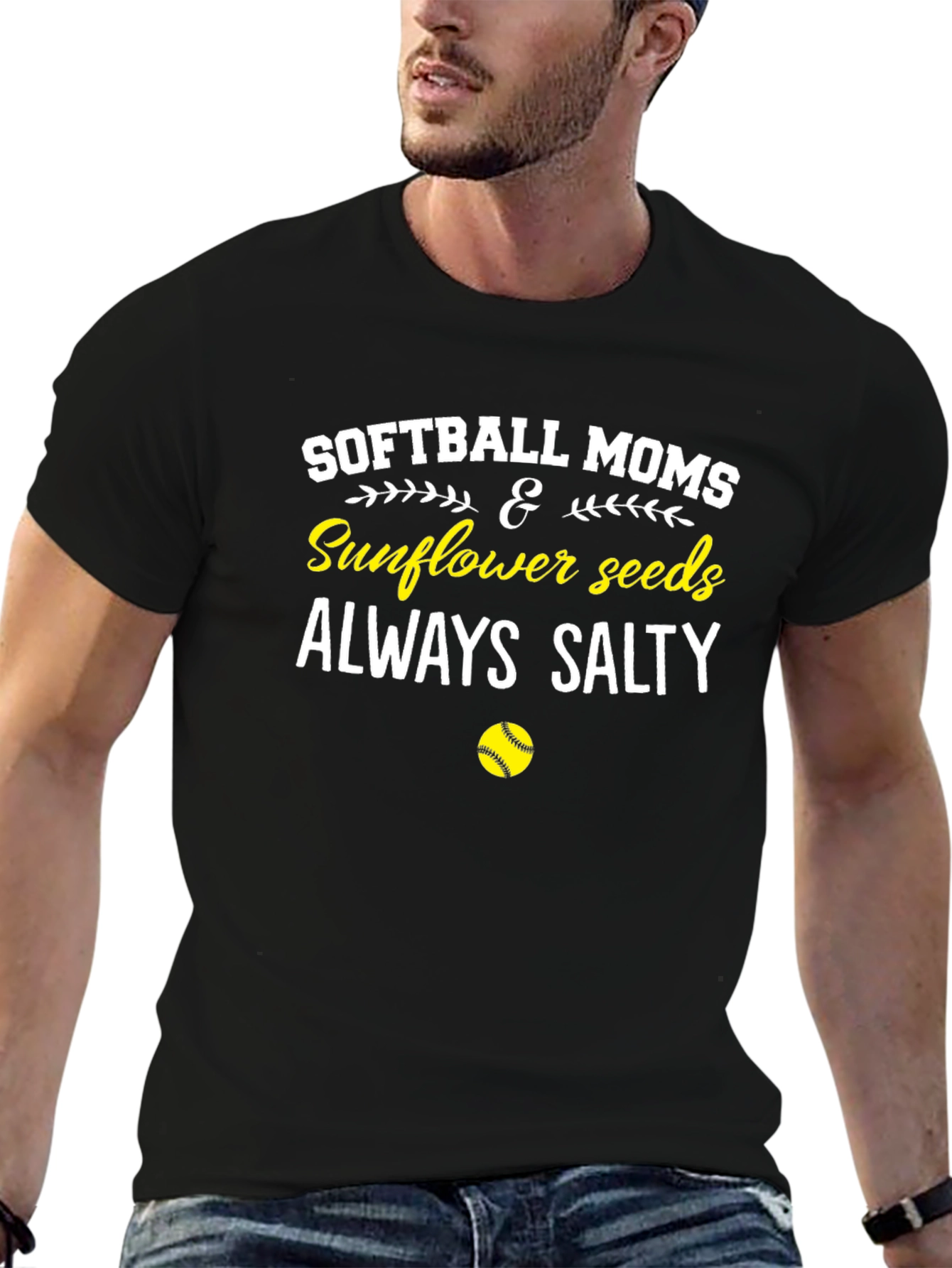Softball Moms & Sunflower Seeds Always Salty T-Shirt