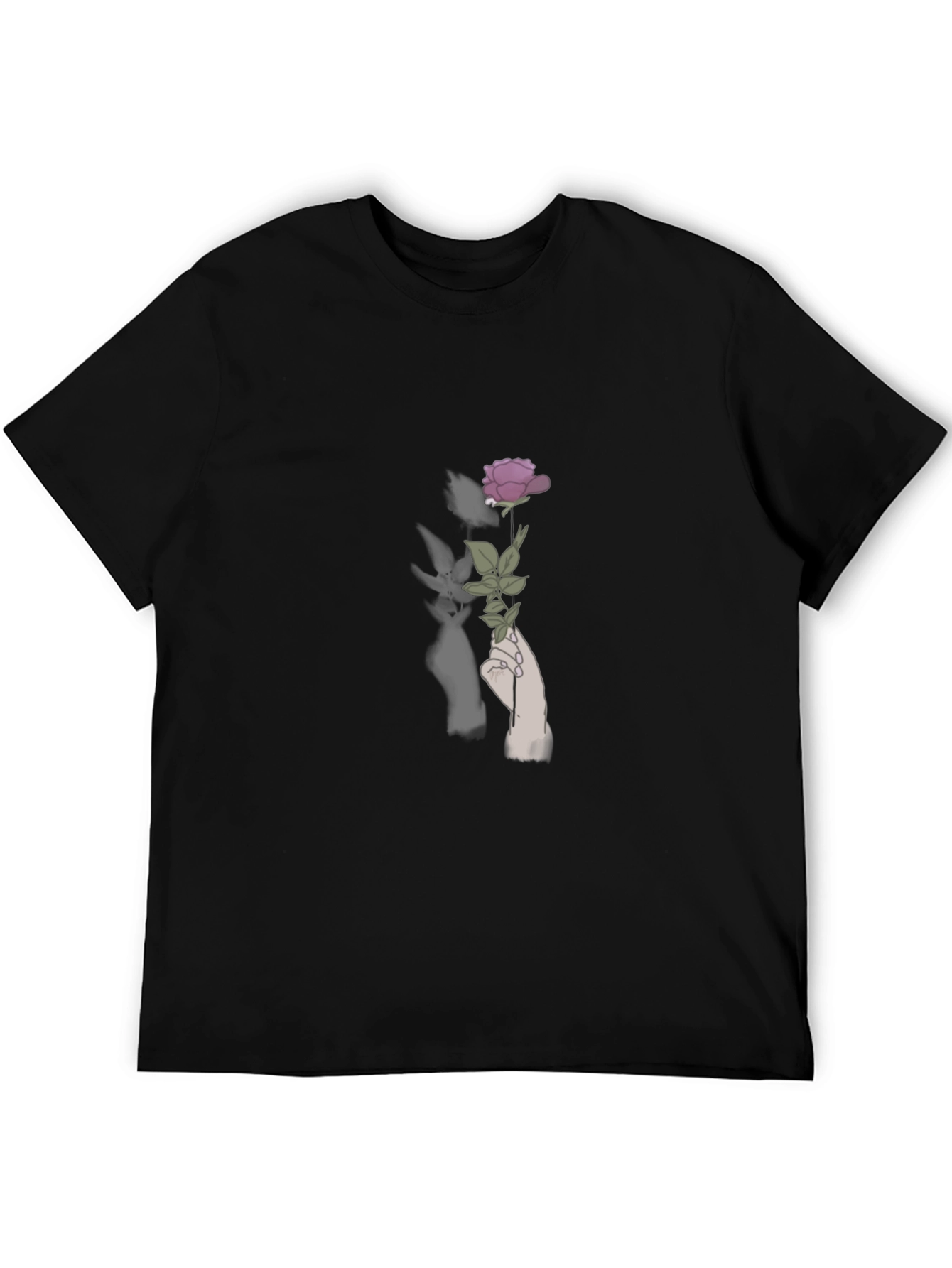 Rose Hand Graphic T-Shirt - Modern Style