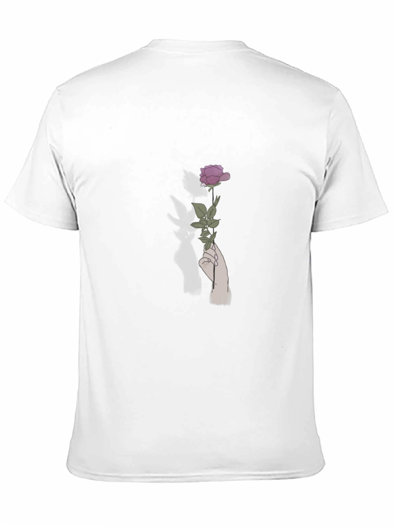 Rose Hand Graphic T-Shirt - Modern Style