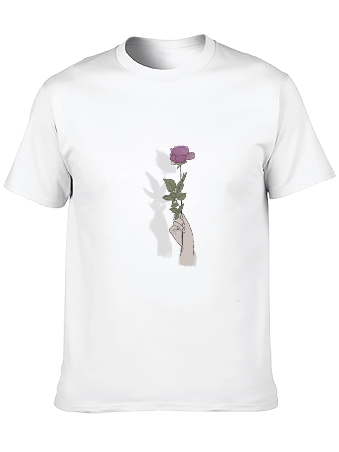 Rose Hand Graphic T-Shirt - Modern Style