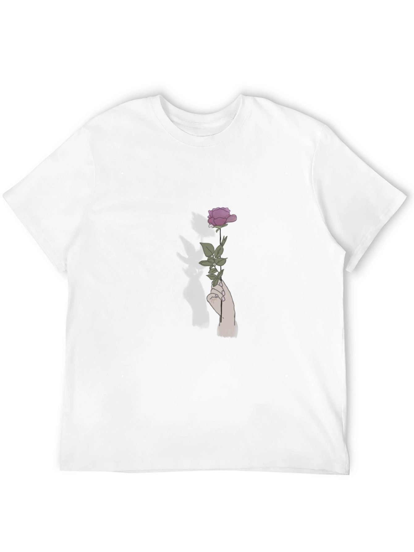 Rose Hand Graphic T-Shirt - Modern Style
