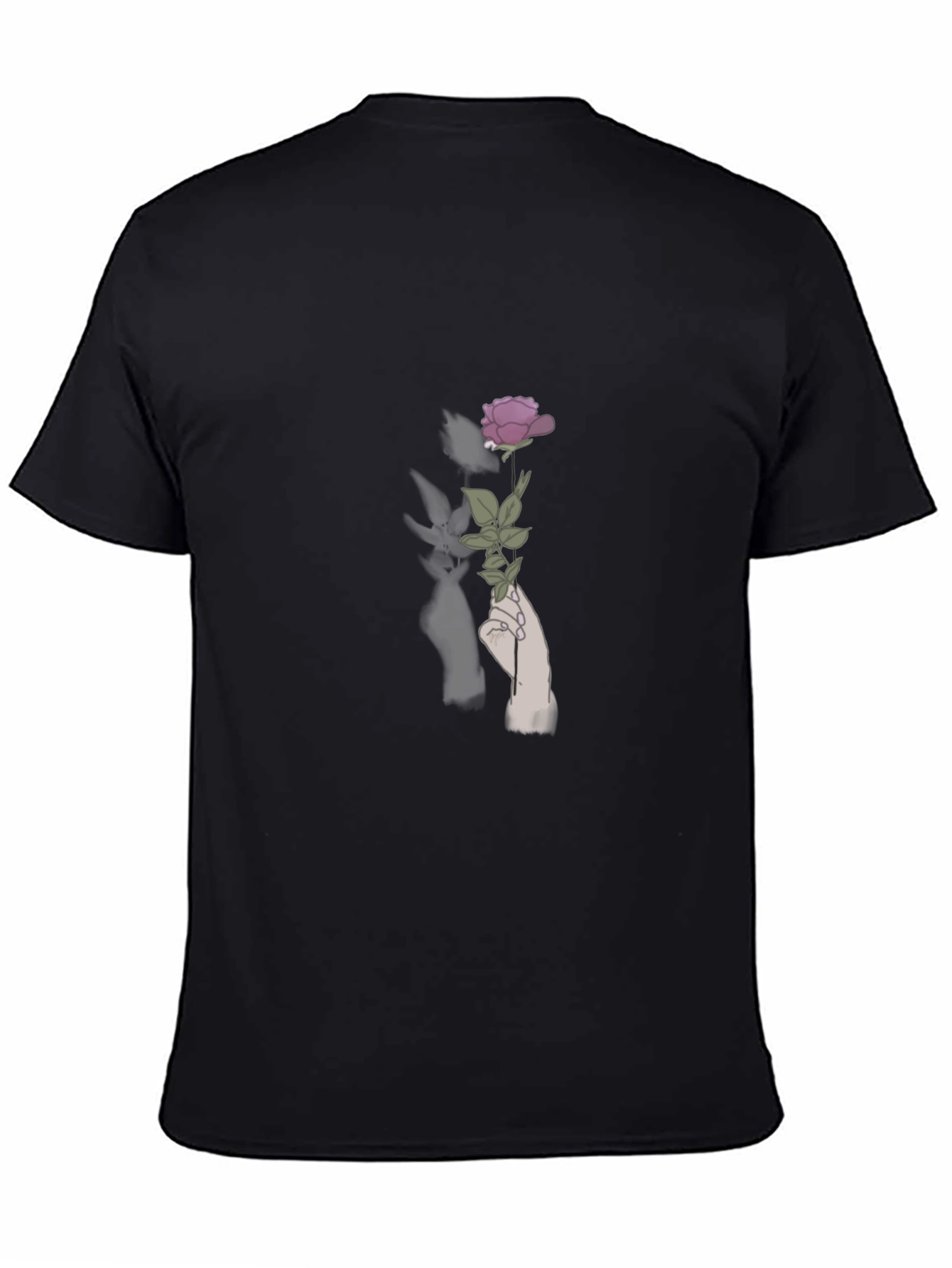 Rose Hand Graphic T-Shirt - Modern Style