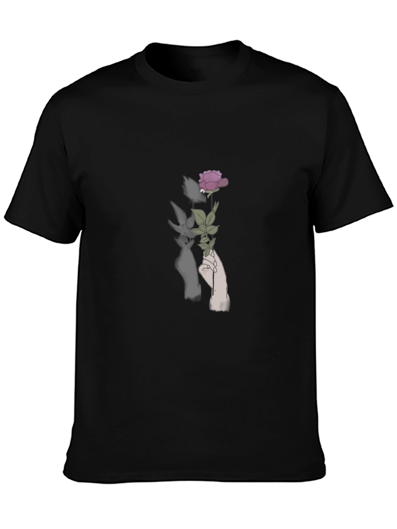 Rose Hand Graphic T-Shirt - Modern Style