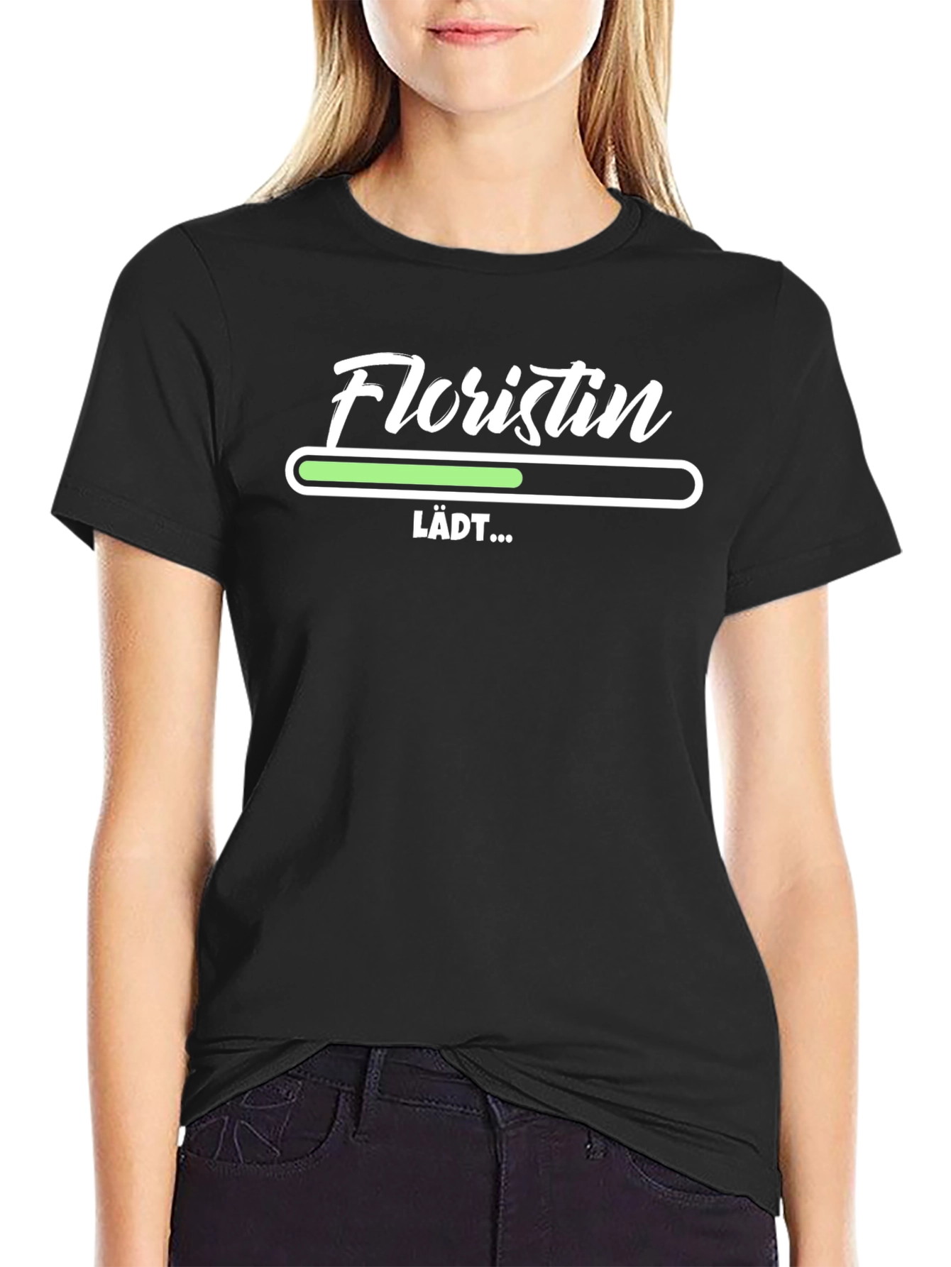 Floristin Loading T-Shirt - Black Graphic Tee