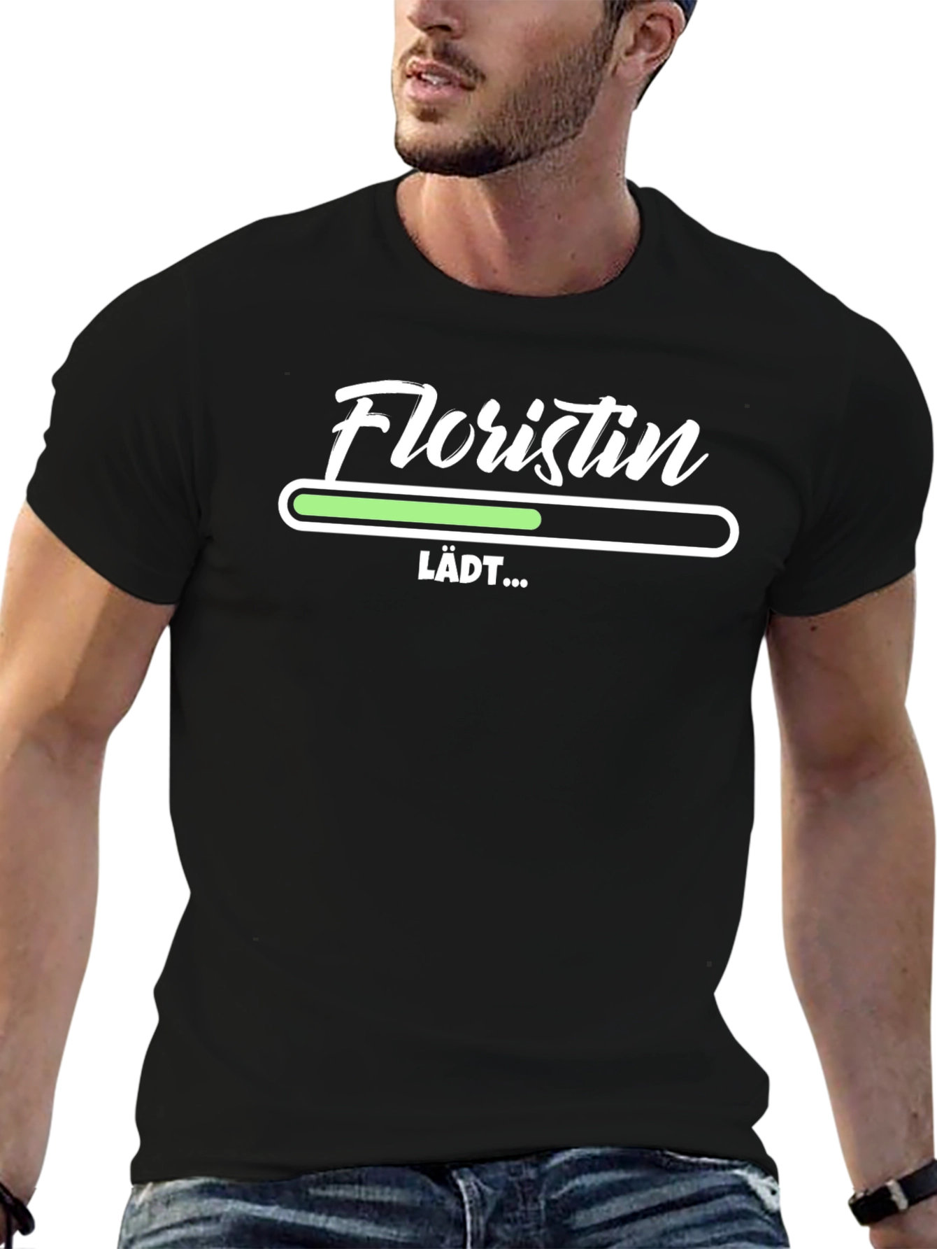 Floristin Loading T-Shirt - Black Graphic Tee