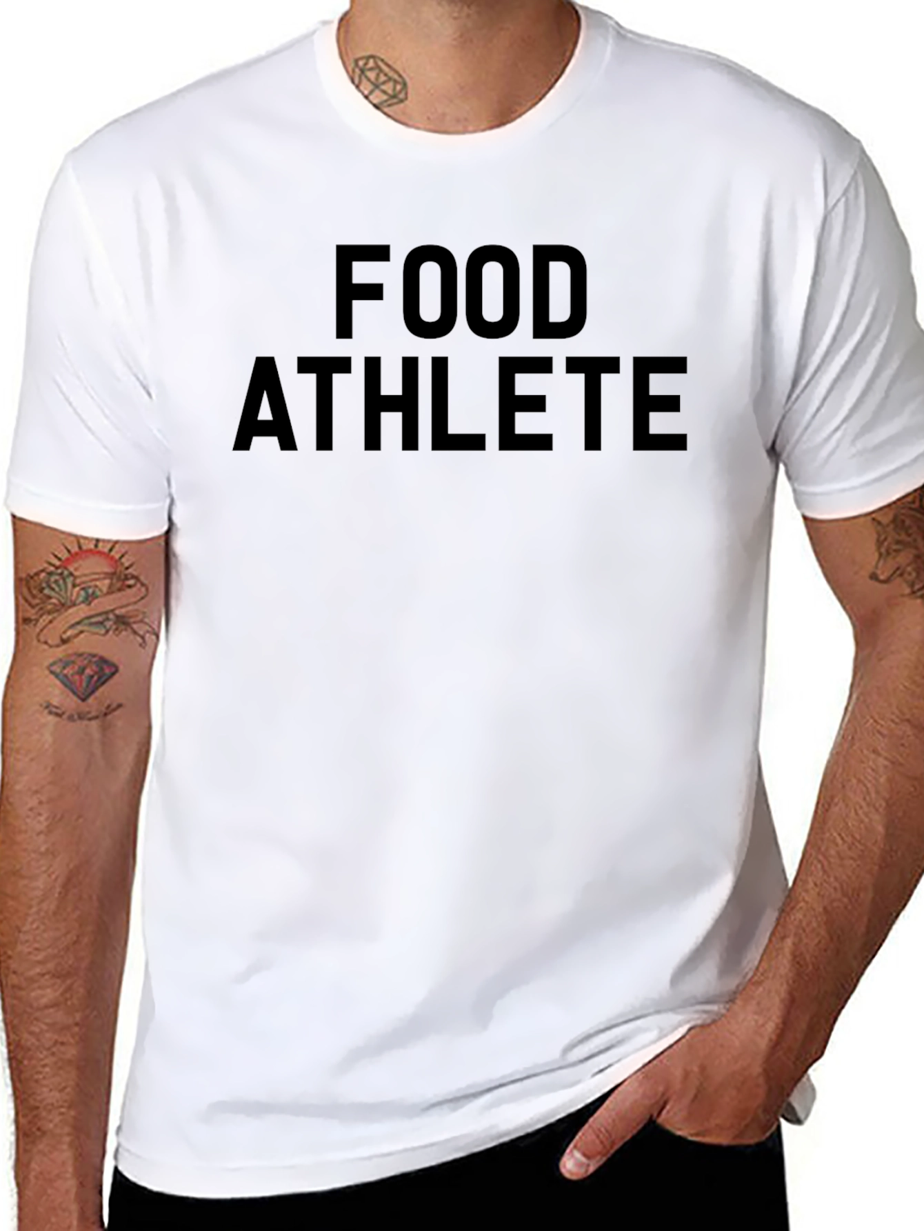 Food Athlete Graphic T-Shirt - Black