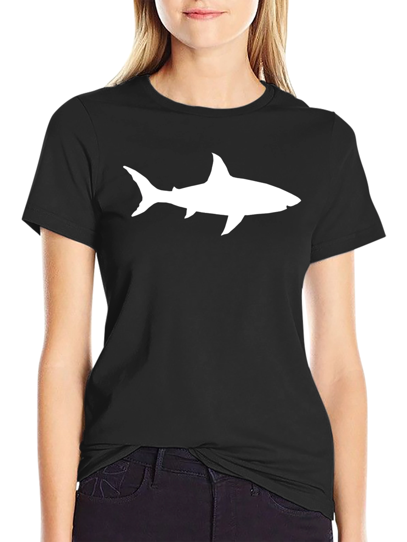Shark Graphic Tee - Mens Black T-Shirt