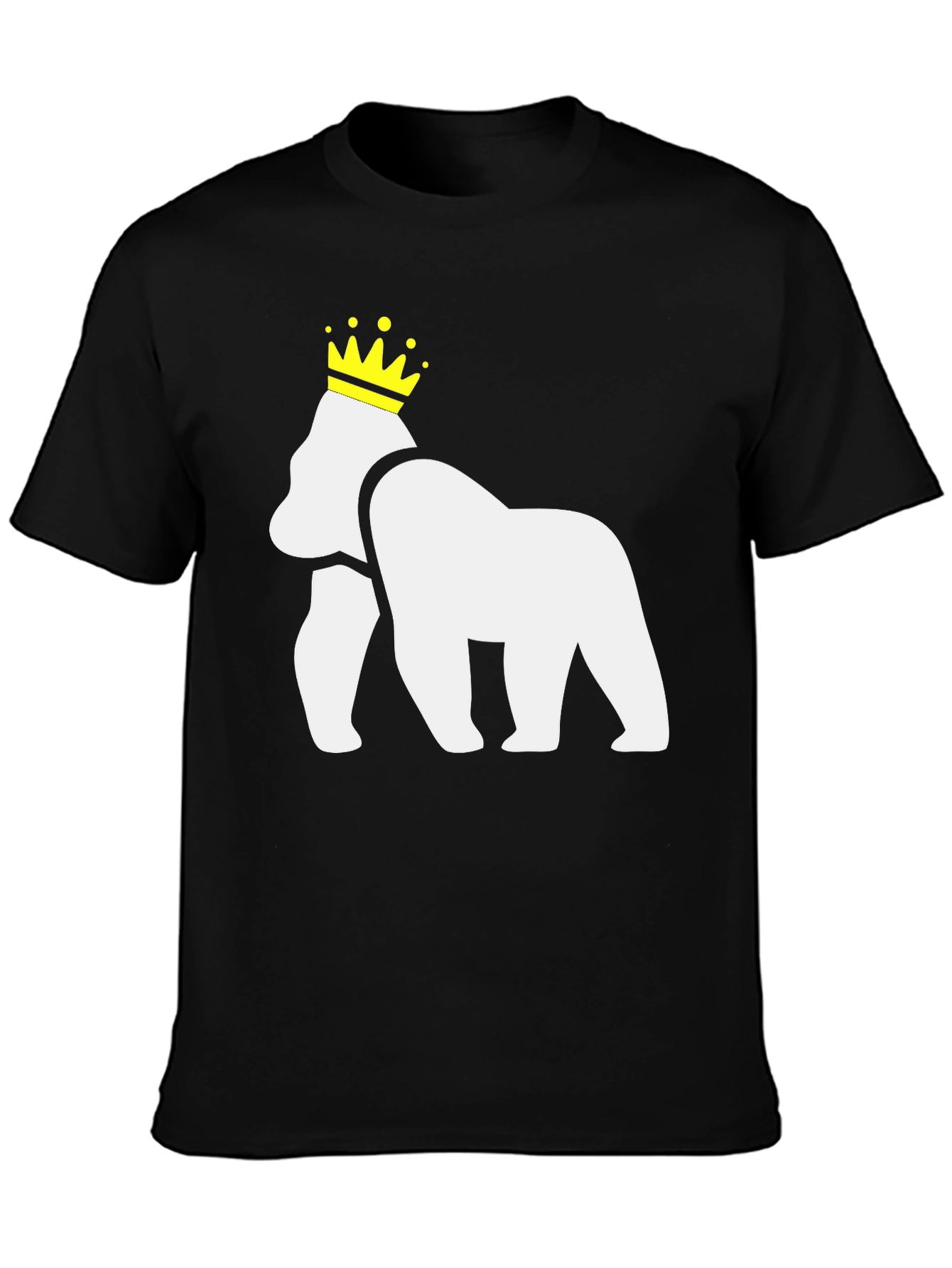 King Gorilla T-Shirt - Black Cotton Blend
