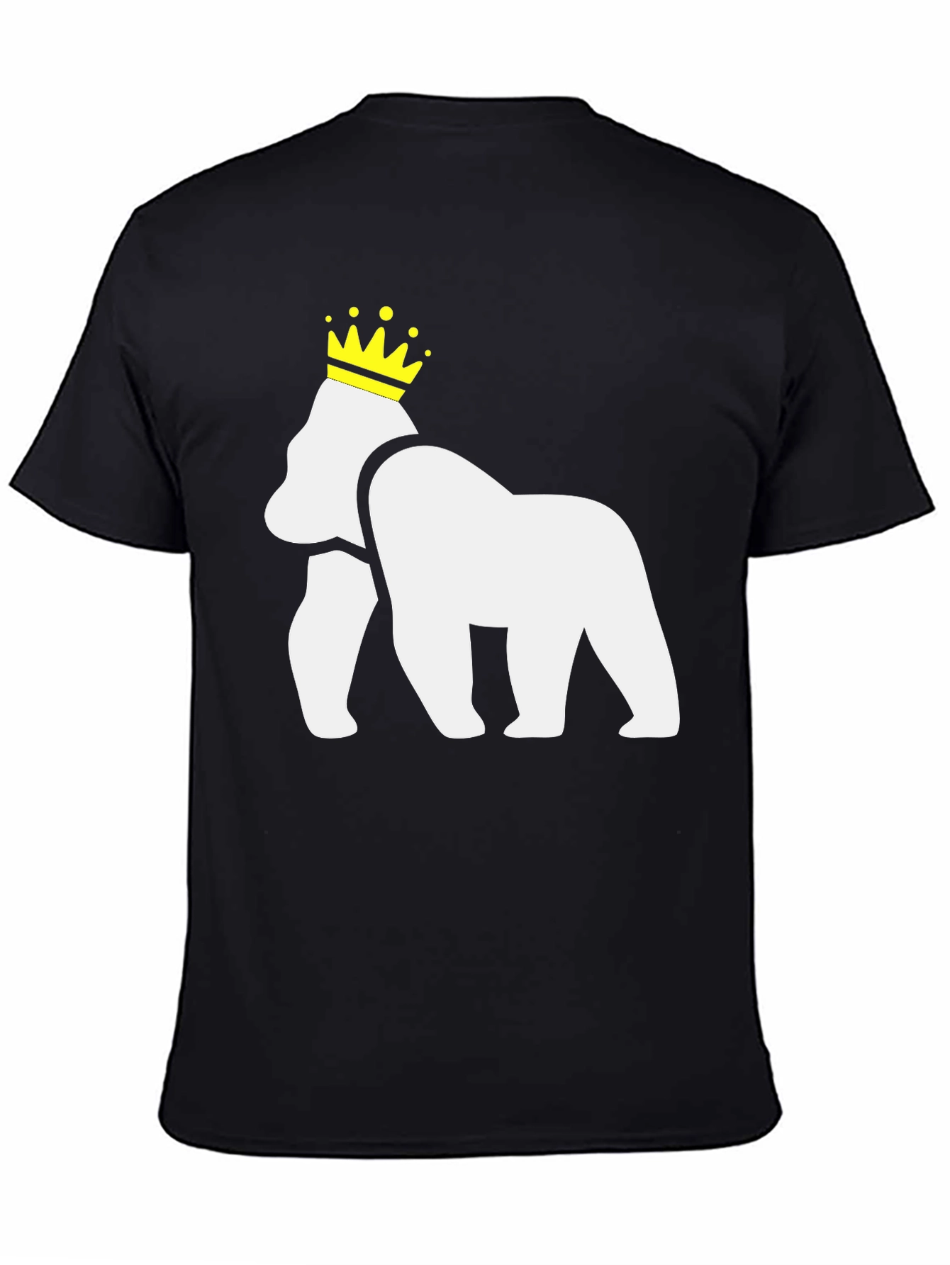 King Gorilla T-Shirt - Black Cotton Blend