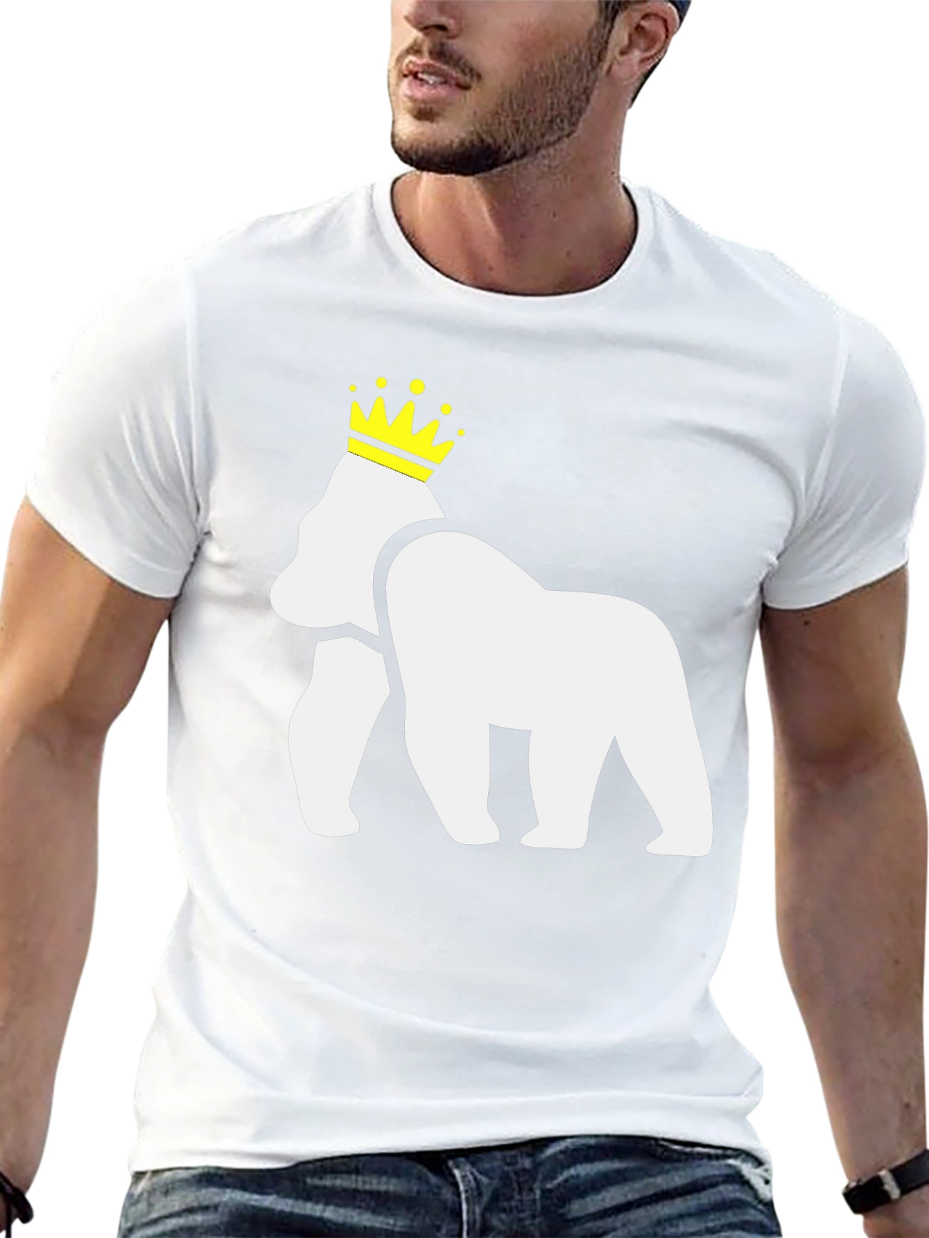 King Gorilla T-Shirt - Black Cotton Blend