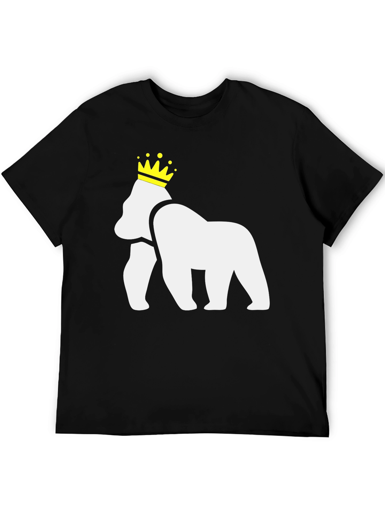 King Gorilla T-Shirt - Black Cotton Blend