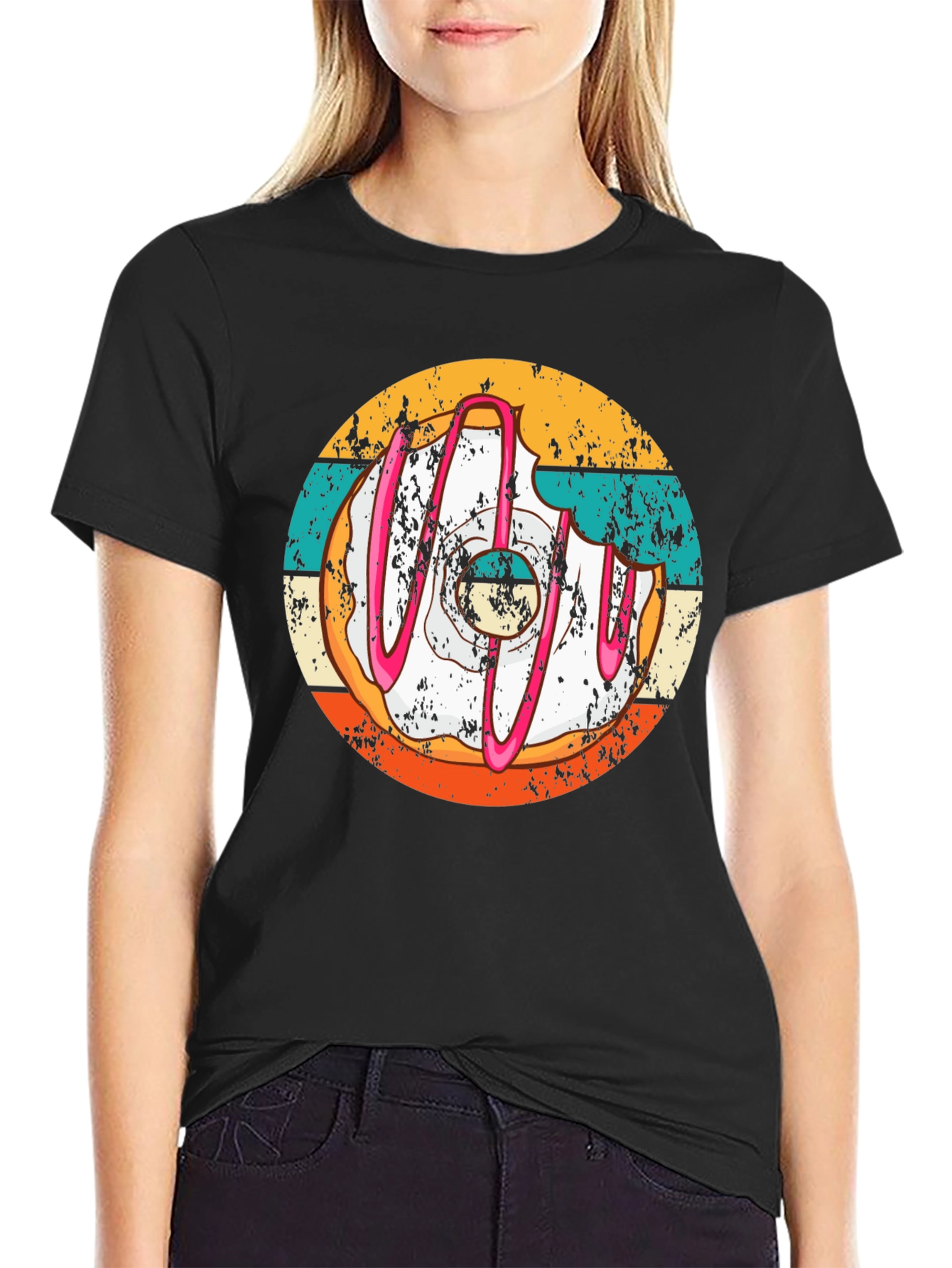 Retro Donut Graphic Tee - Foodie Fashion