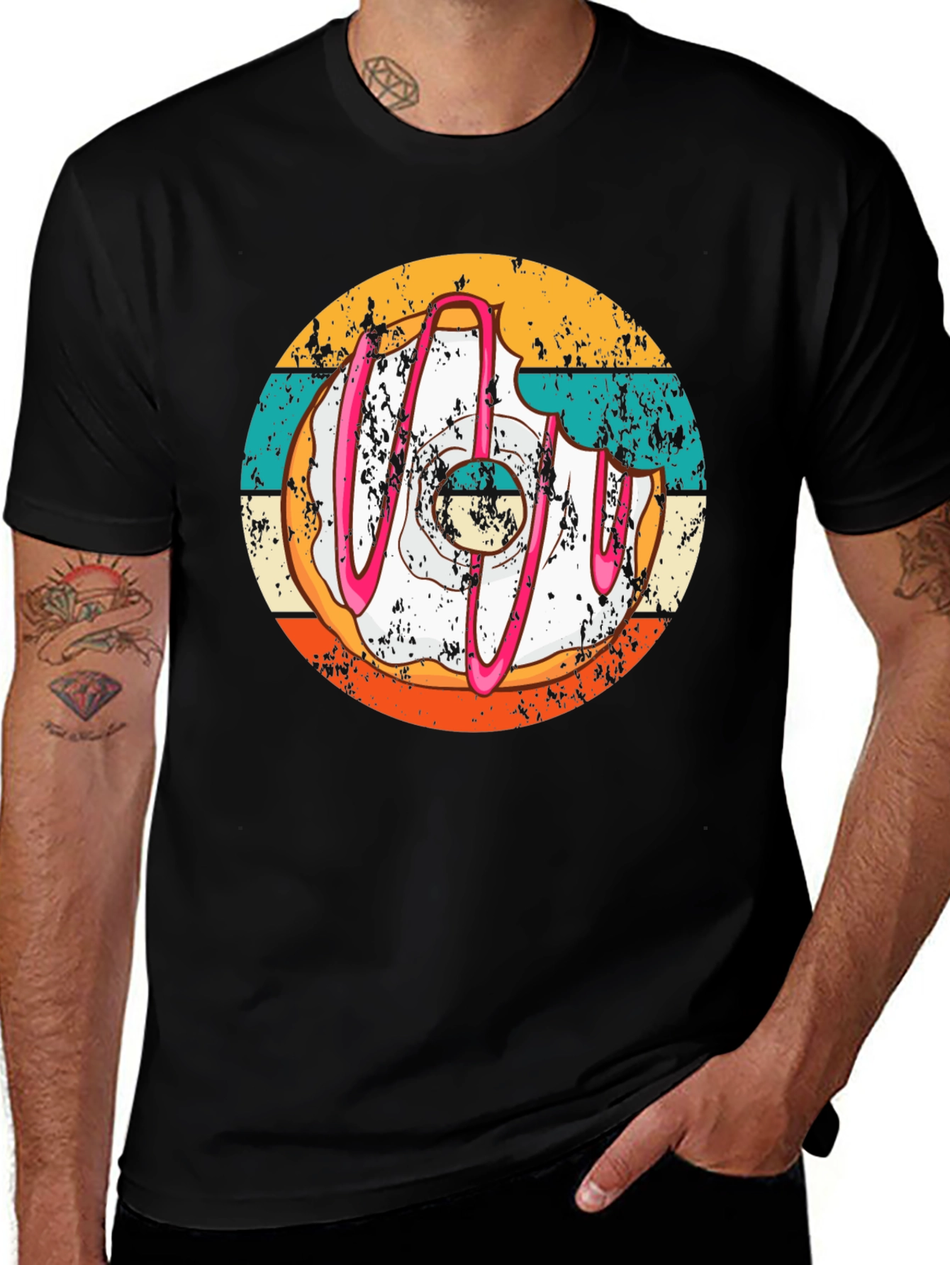 Retro Donut Graphic Tee - Foodie Fashion