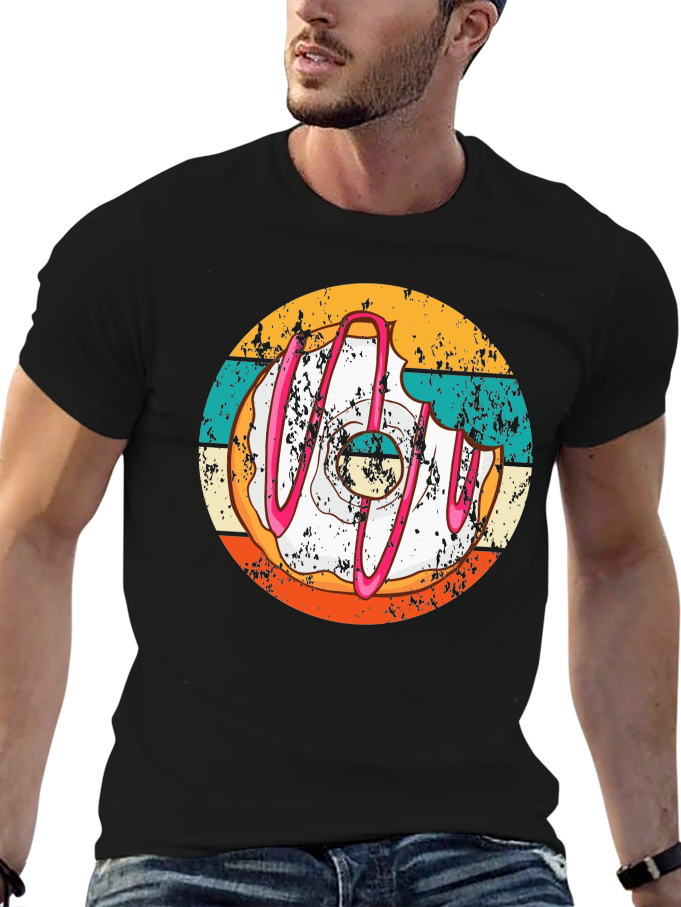 Retro Donut Graphic Tee - Foodie Fashion