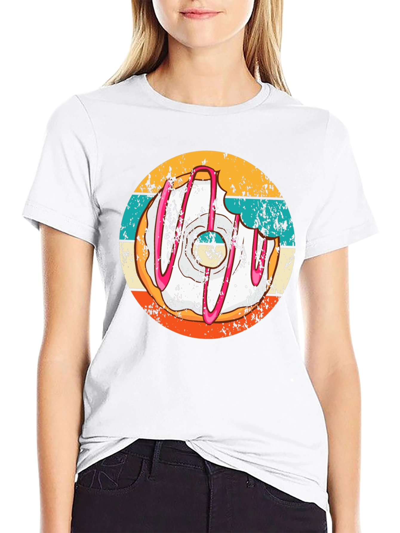 Retro Donut Graphic Tee - Foodie Fashion