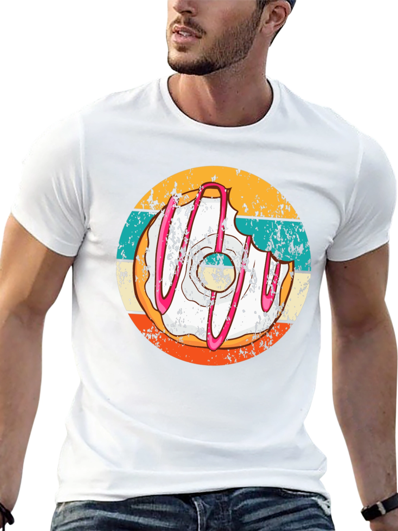 Retro Donut Graphic Tee - Foodie Fashion