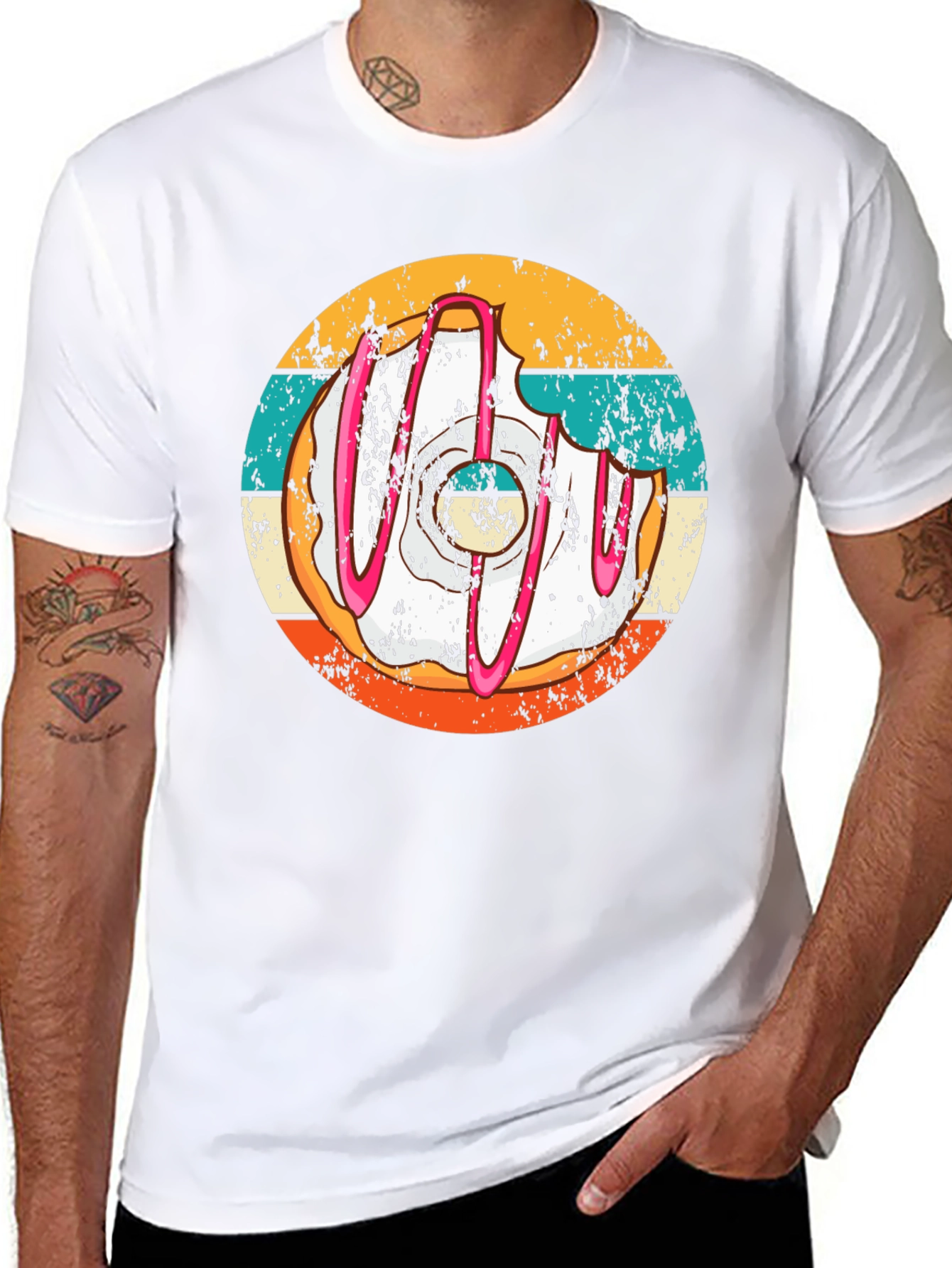Retro Donut Graphic Tee - Foodie Fashion