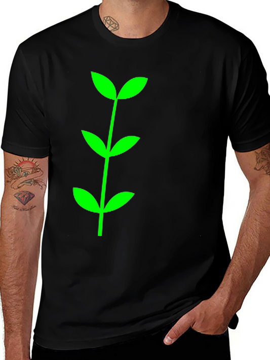 Green Sprout Black T-Shirt - Eco-Friendly Style