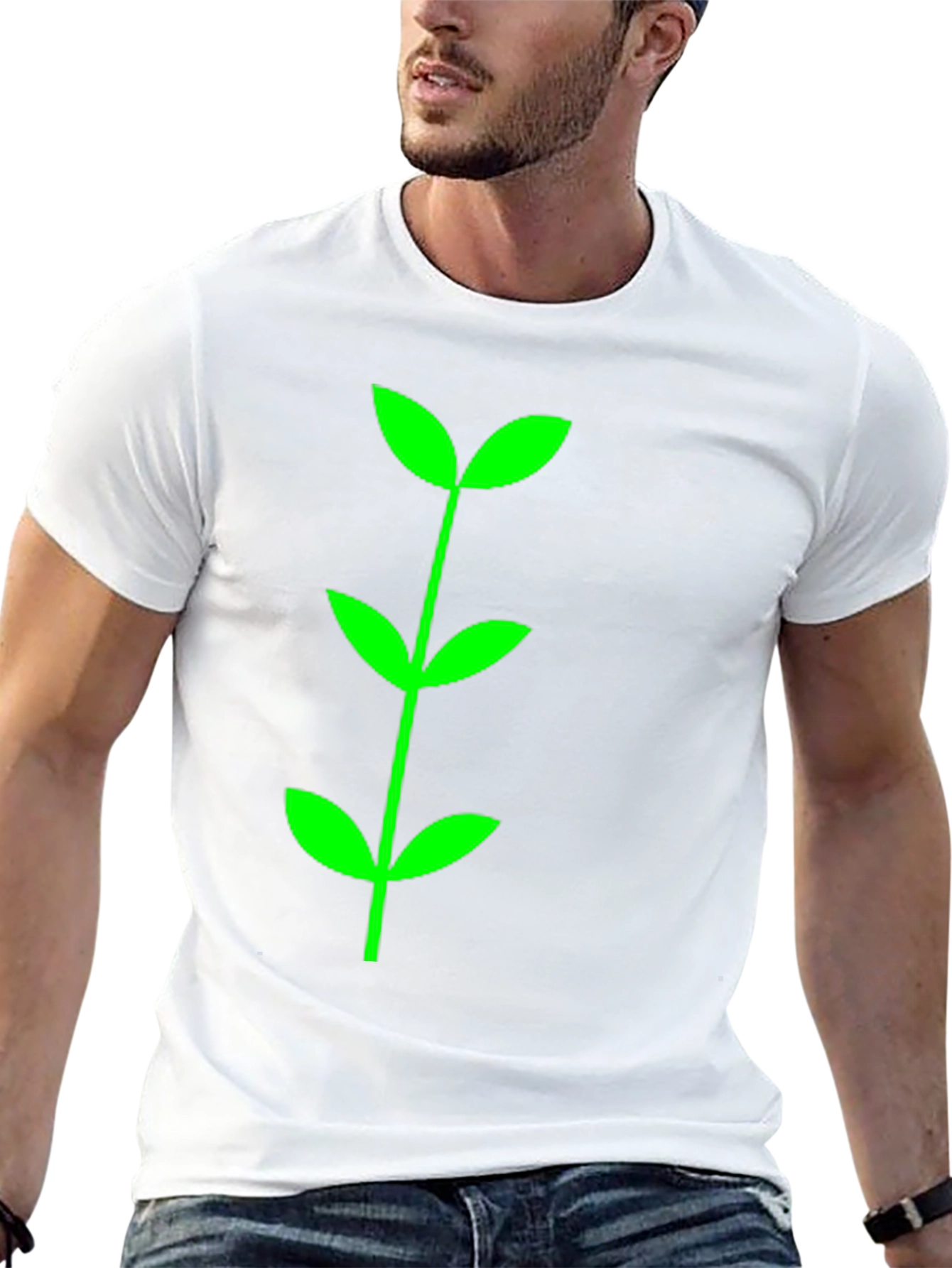 Green Sprout Black T-Shirt - Eco-Friendly Style
