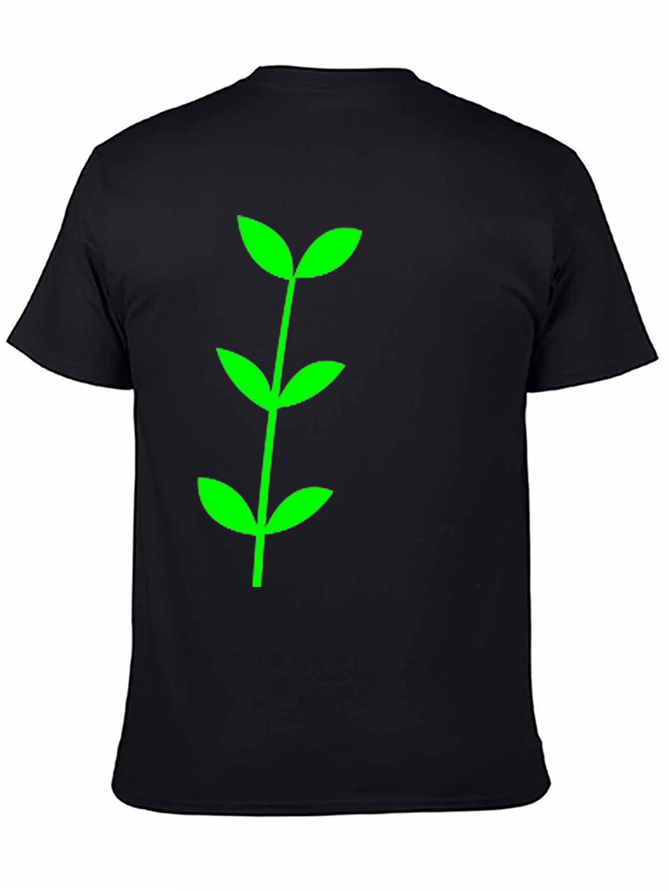 Green Sprout Black T-Shirt - Eco-Friendly Style