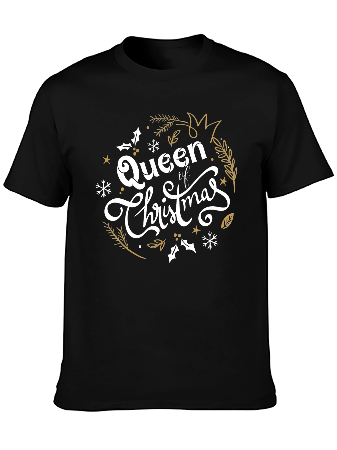 Queen of Christmas Black Graphic Tee