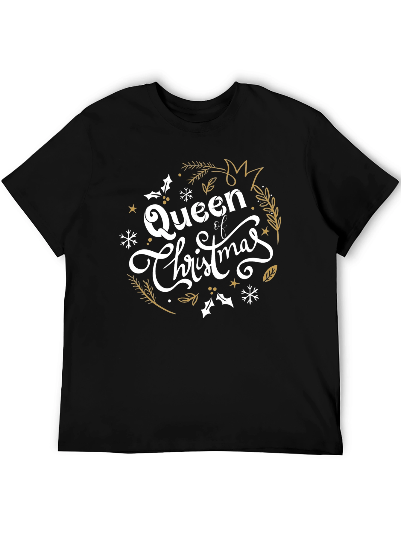 Queen of Christmas Black Graphic Tee