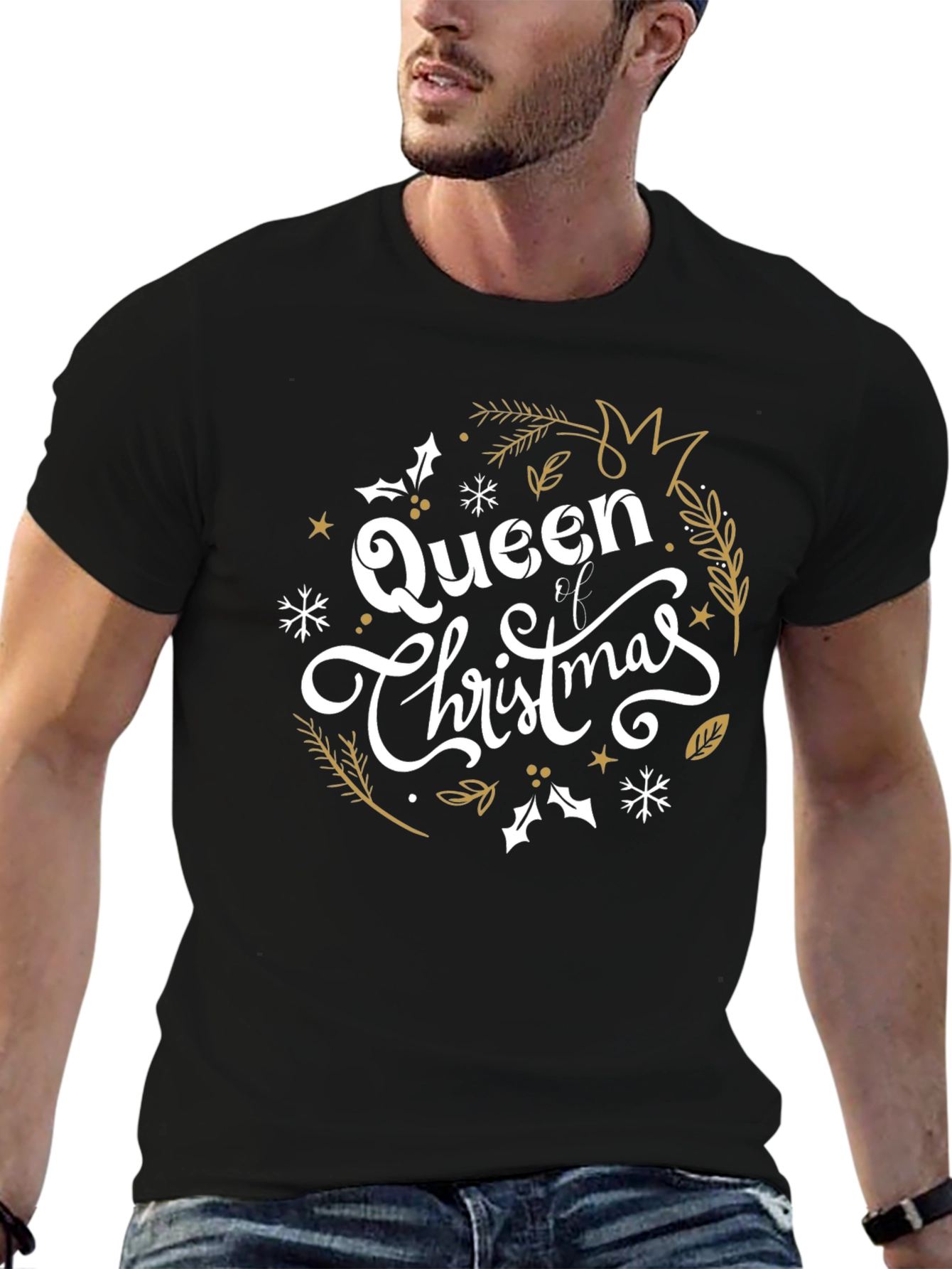 Queen of Christmas Black Graphic Tee
