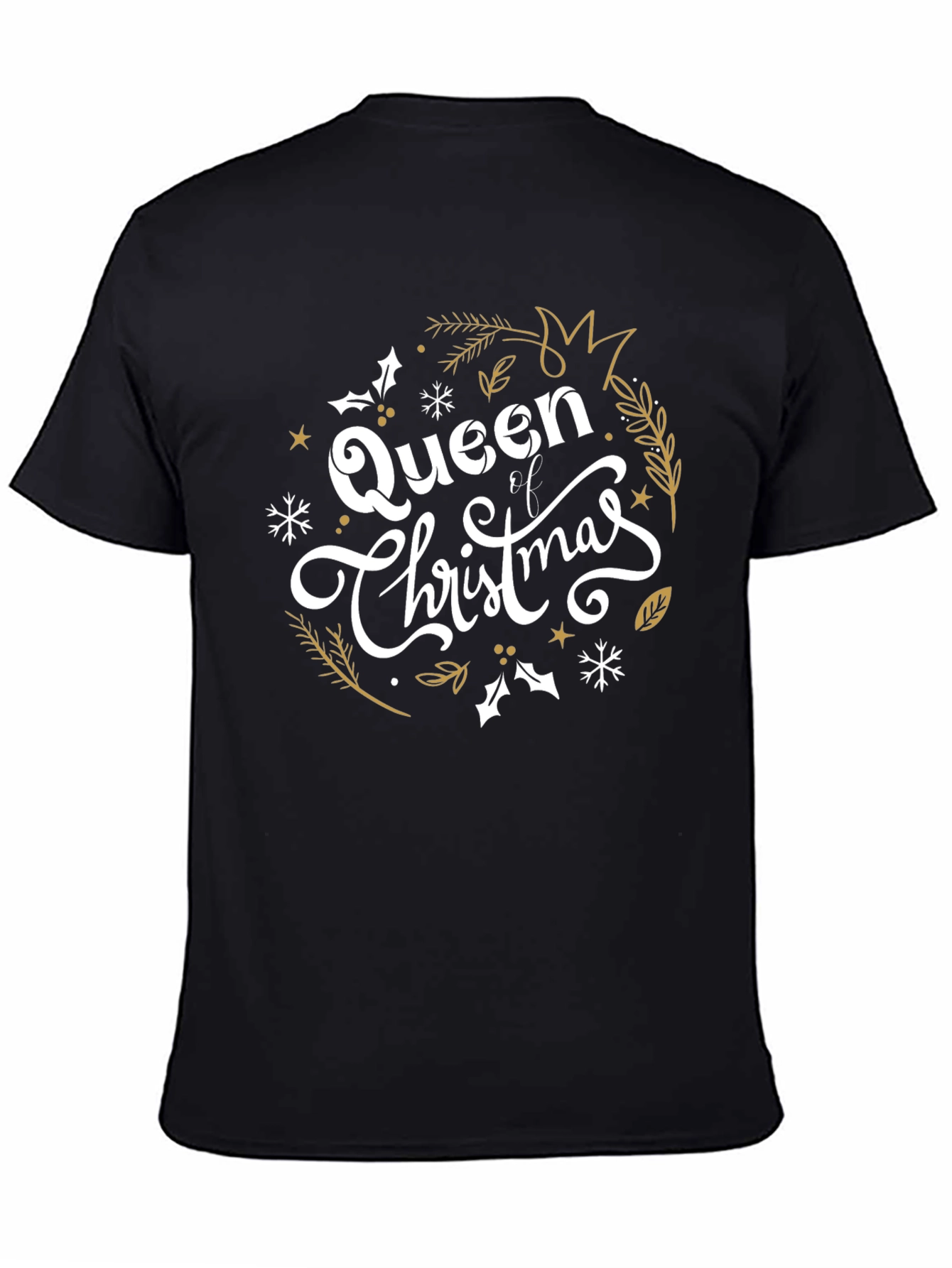 Queen of Christmas Black Graphic Tee