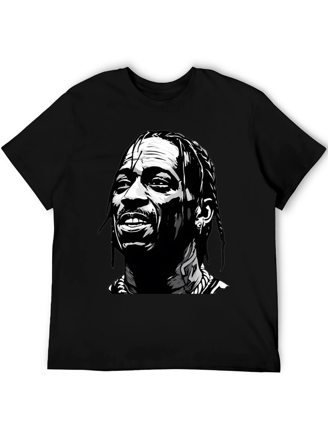 Travis Scott Graphic Print Black T-Shirt