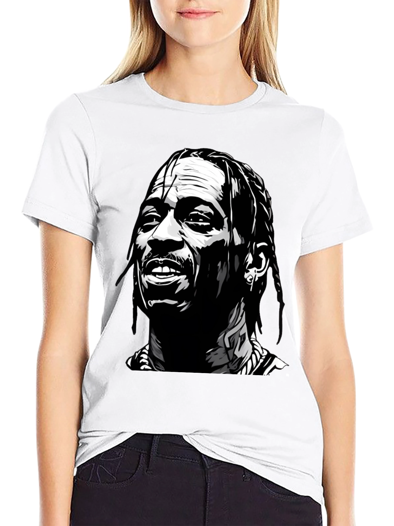 Travis Scott Graphic Print Black T-Shirt