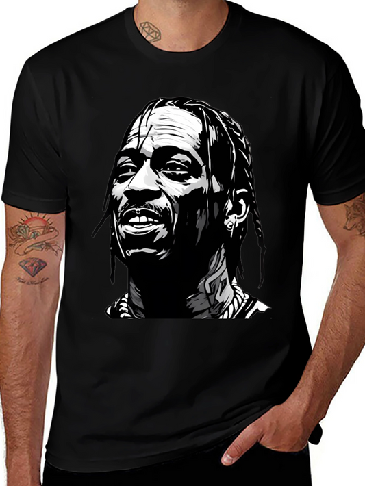 Travis Scott Graphic Print Black T-Shirt