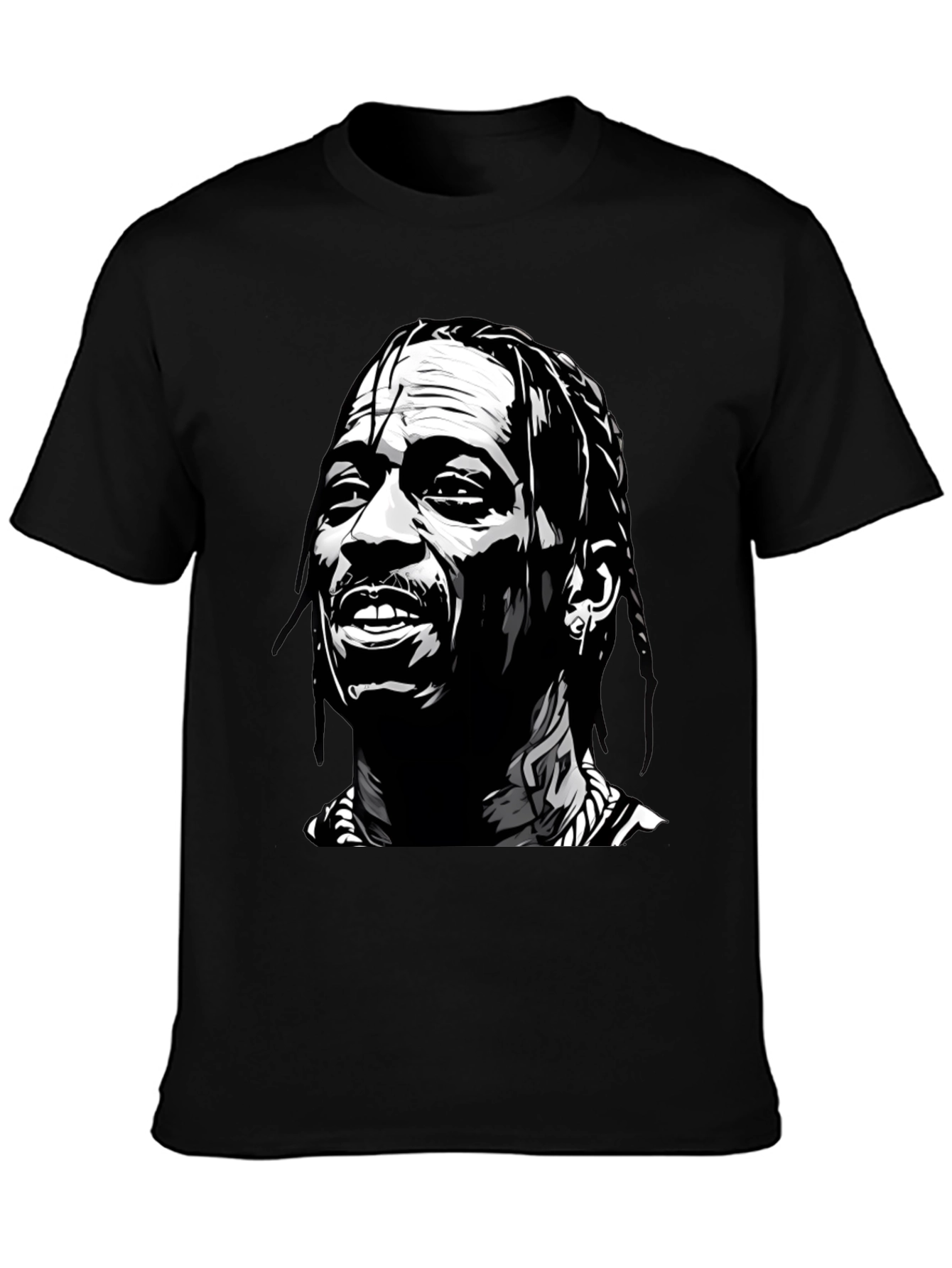 Travis Scott Graphic Print Black T-Shirt