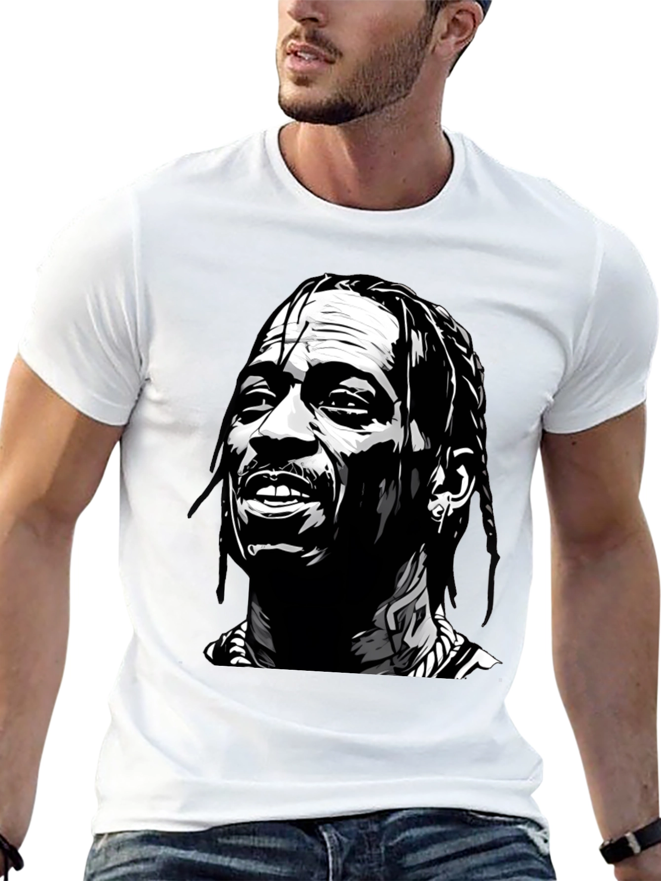 Travis Scott Graphic Print Black T-Shirt