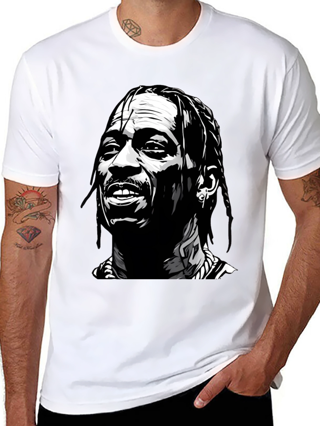 Travis Scott Graphic Print Black T-Shirt