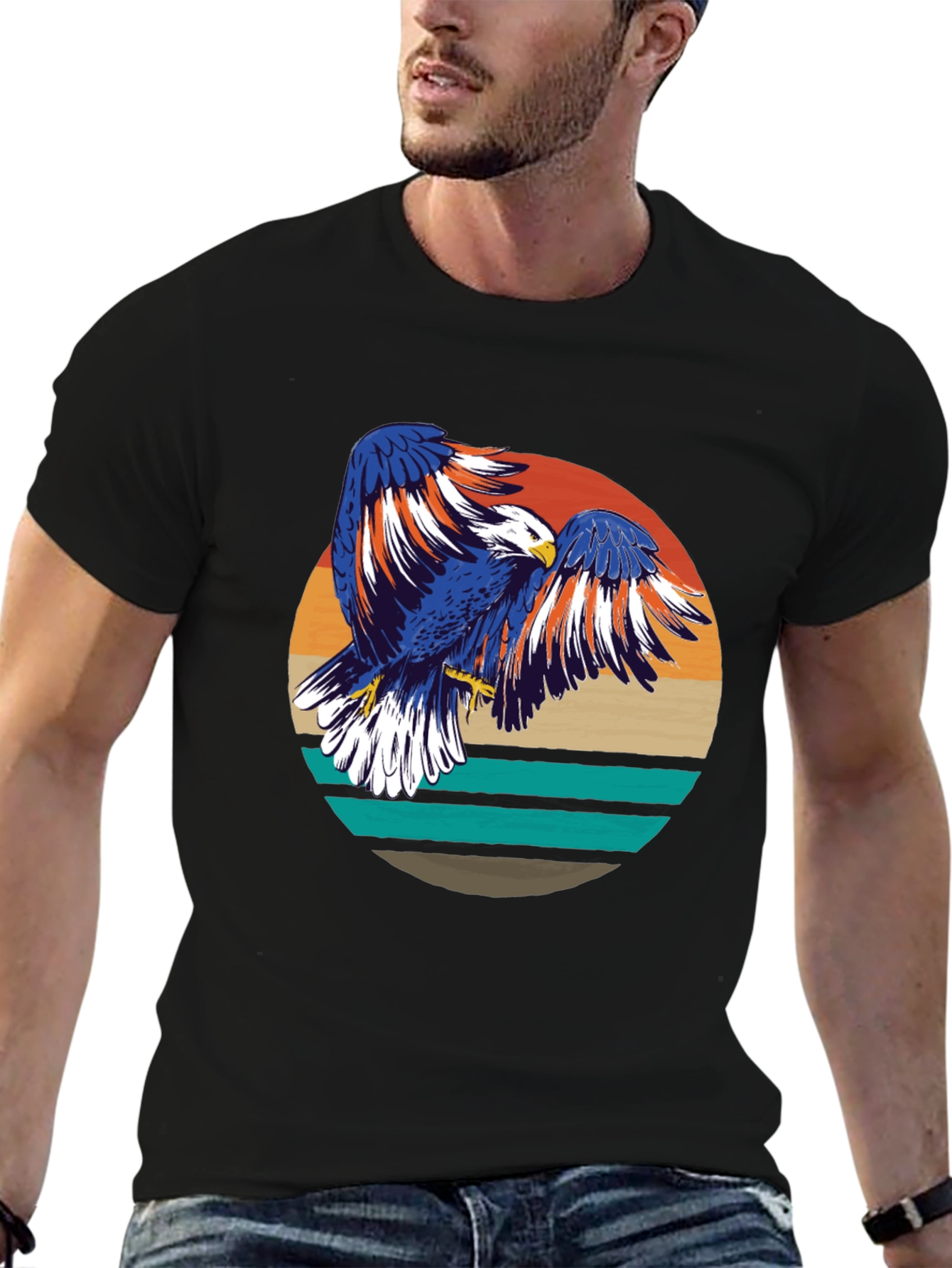 Retro Eagle Graphic T-Shirt