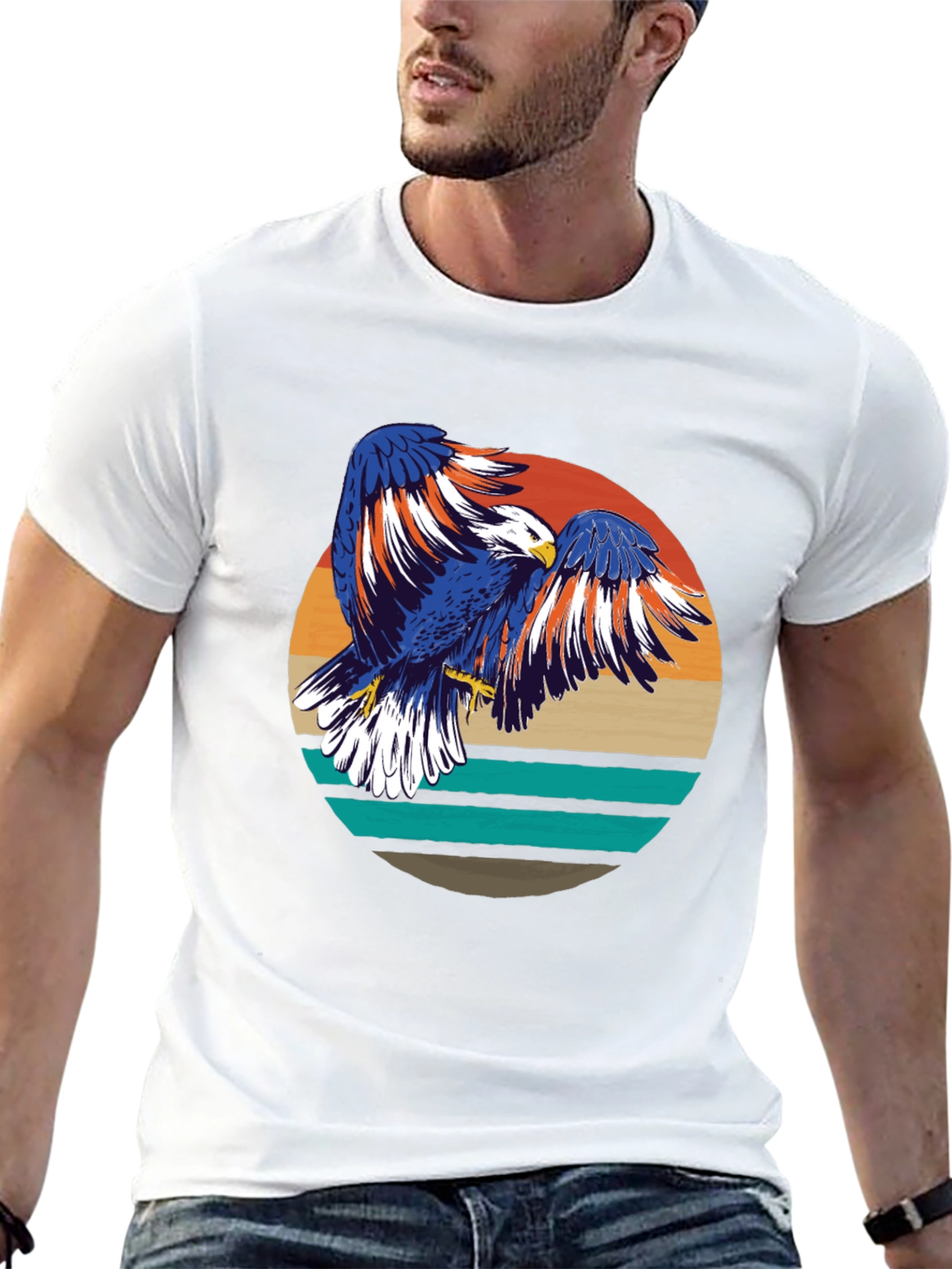 Retro Eagle Graphic T-Shirt