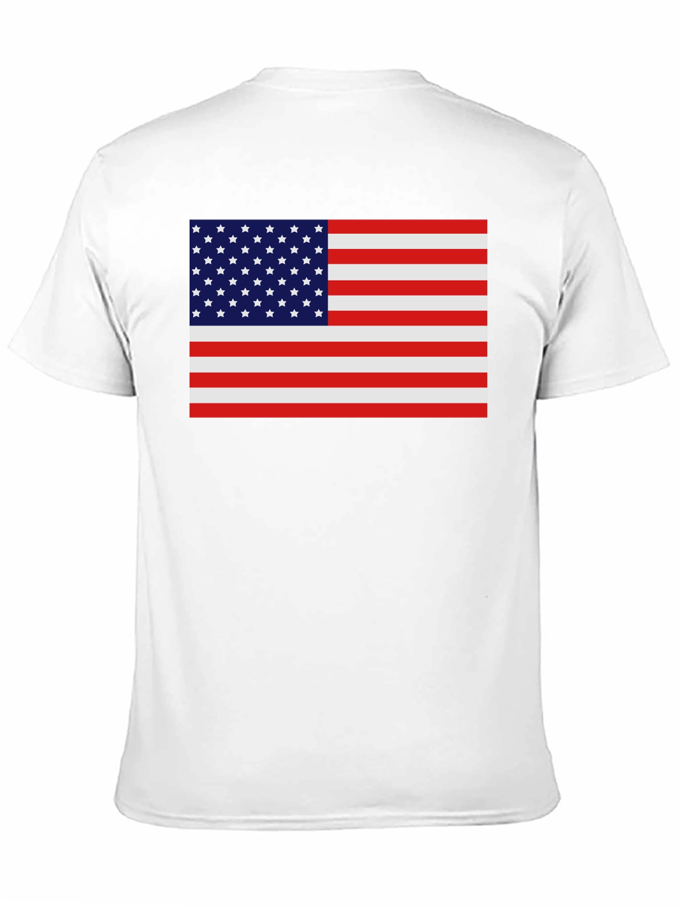 American Flag Graphic Tee - Black Crew Neck Shirt