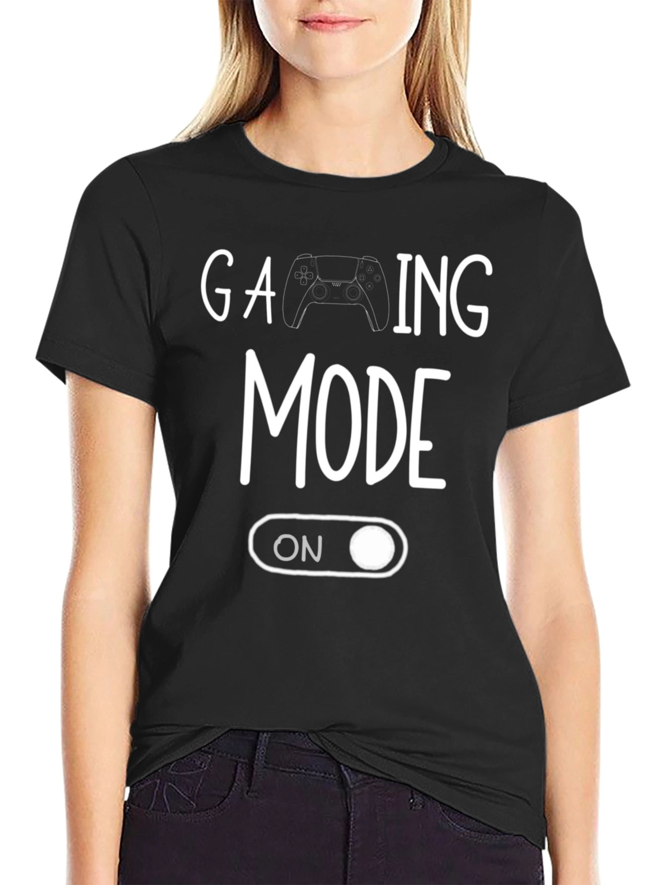 Gaming Mode ON Black T-Shirt