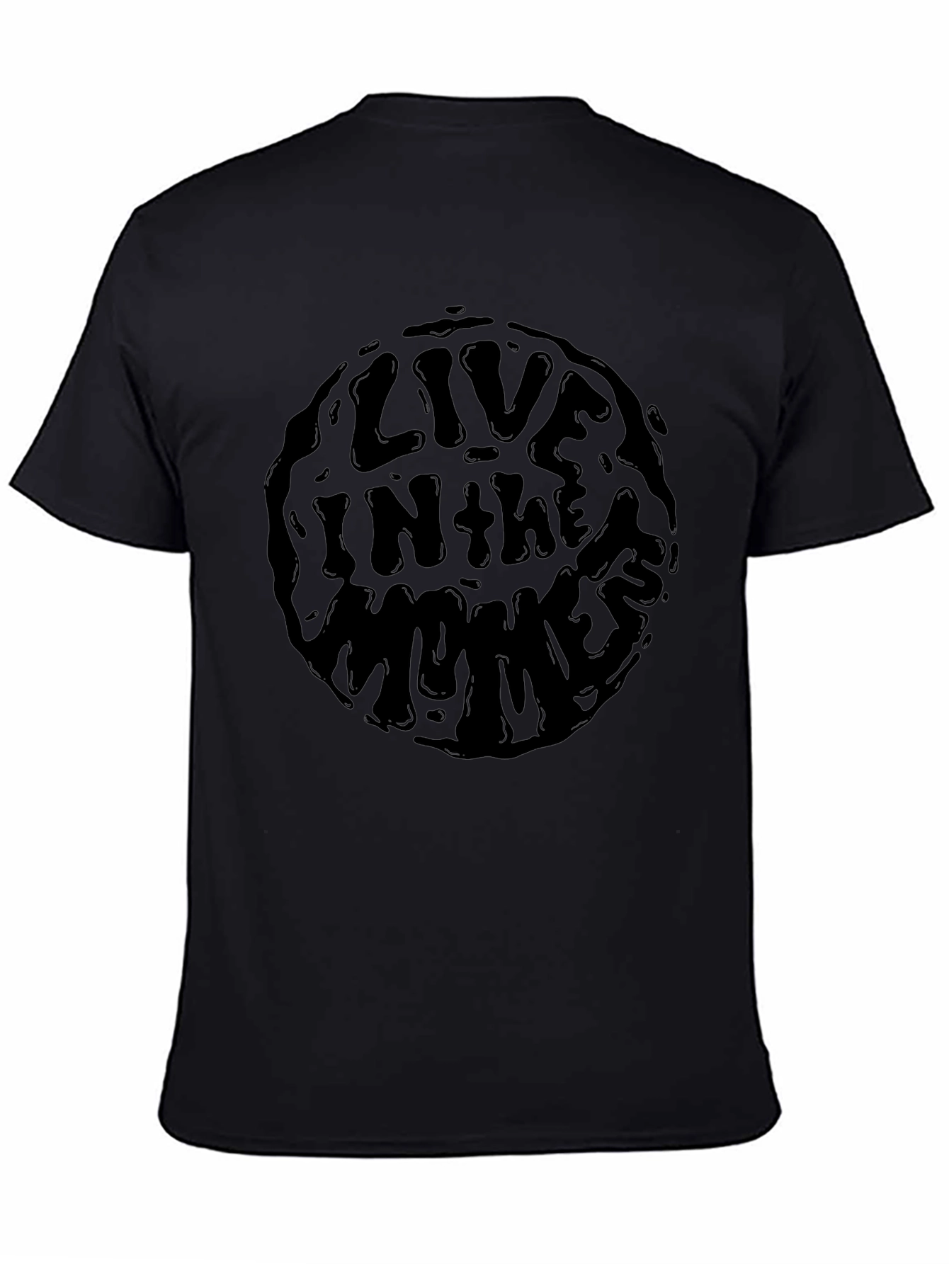 Live In The Moment Black Graphic Tee