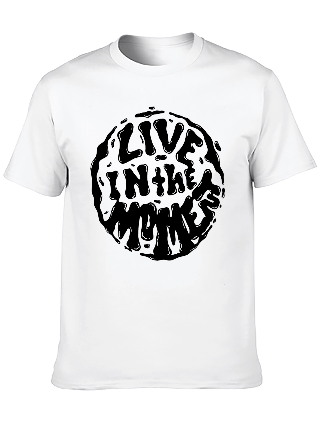 Live In The Moment Black Graphic Tee