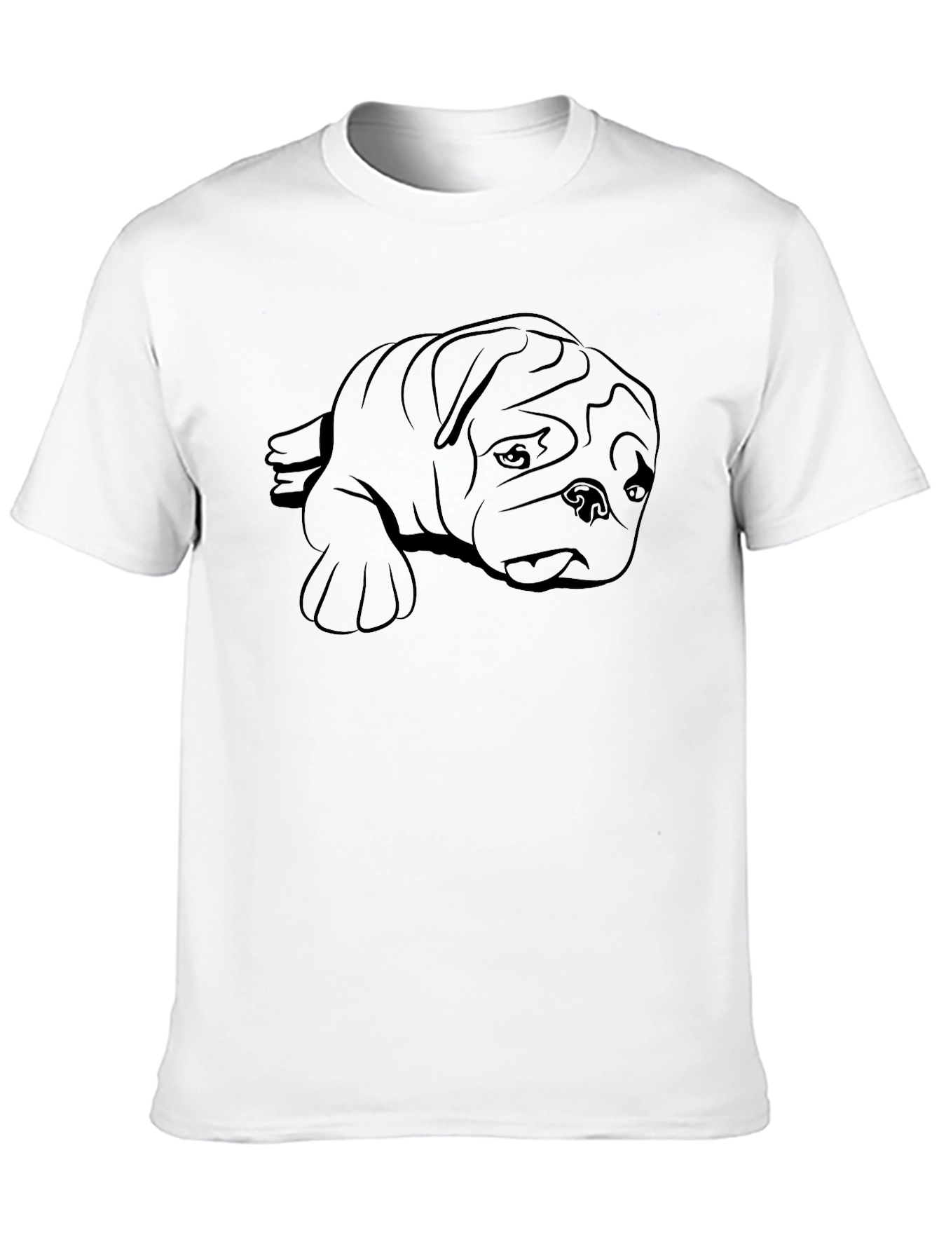 Cool Bulldog Graphic Tee - Black
