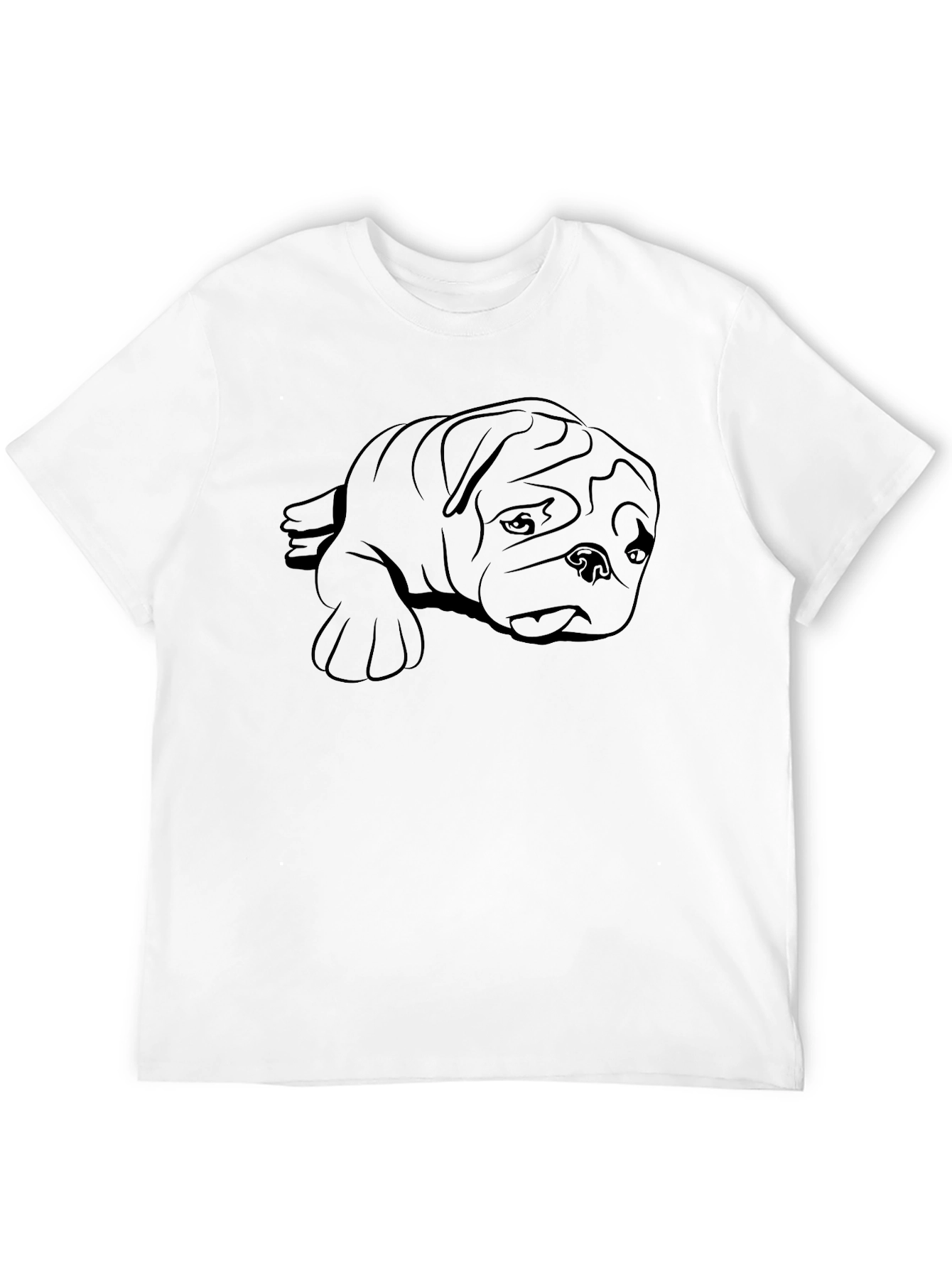 Cool Bulldog Graphic Tee - Black