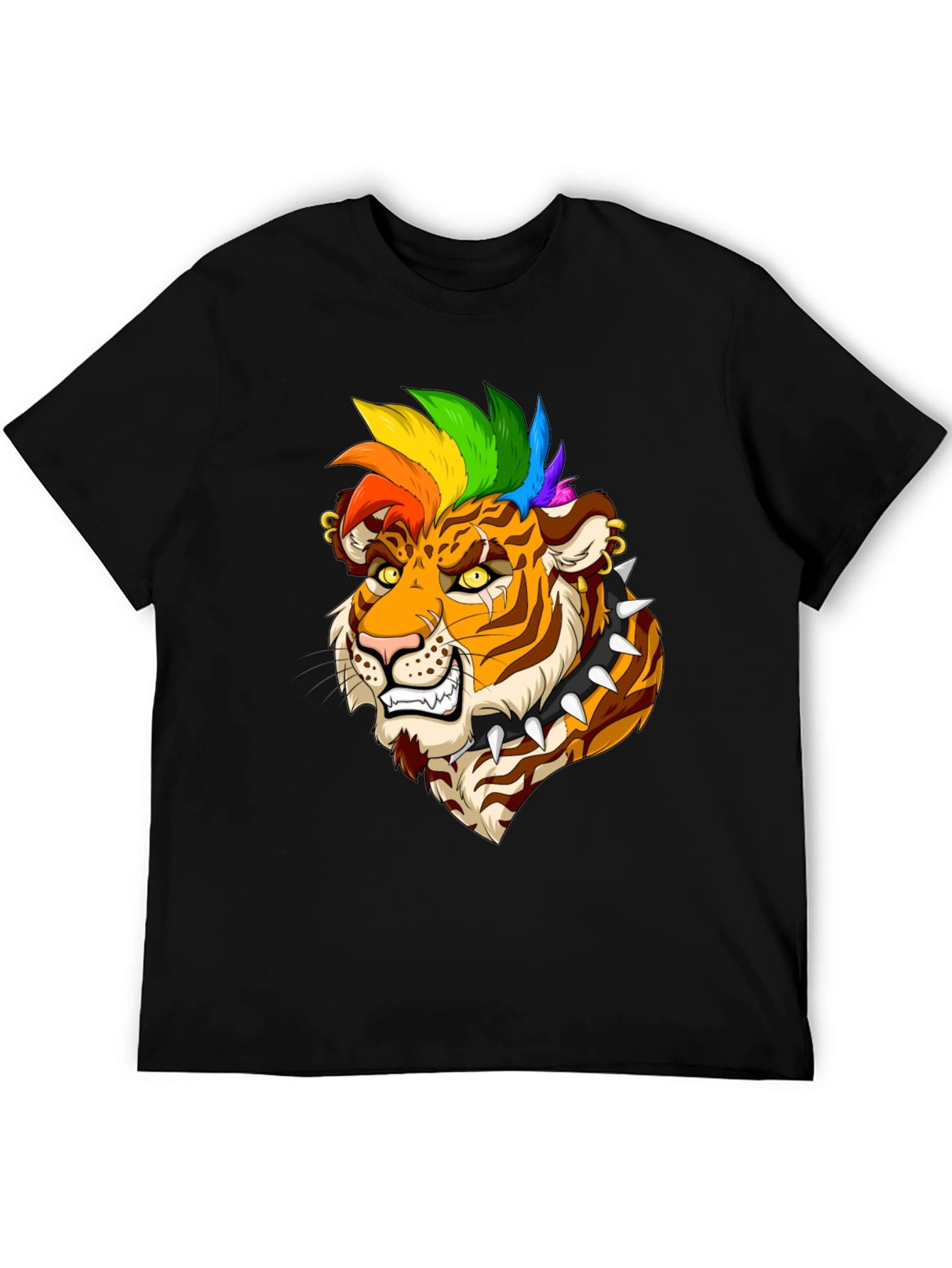 Punk Tiger Graphic Tee - Bold & Edgy Design