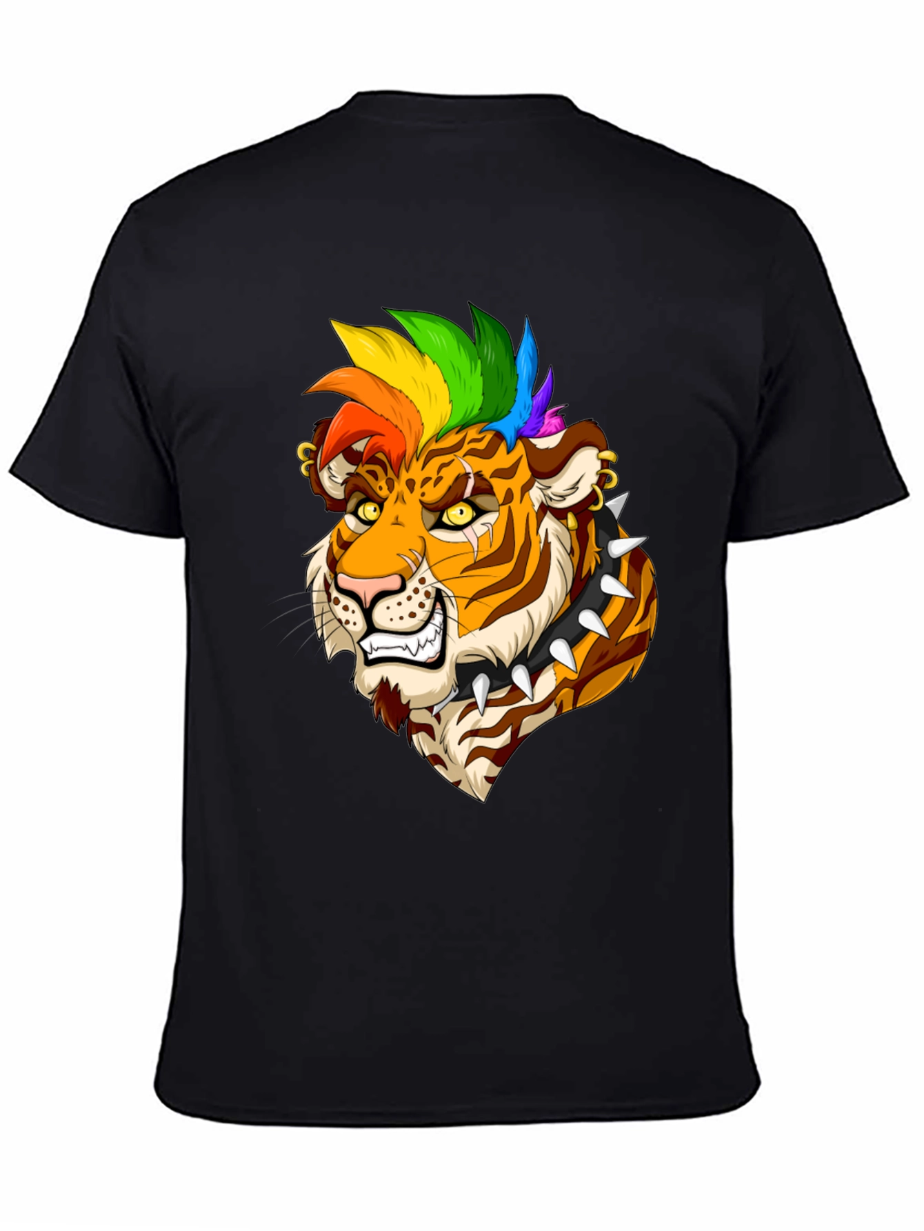 Punk Tiger Graphic Tee - Bold & Edgy Design