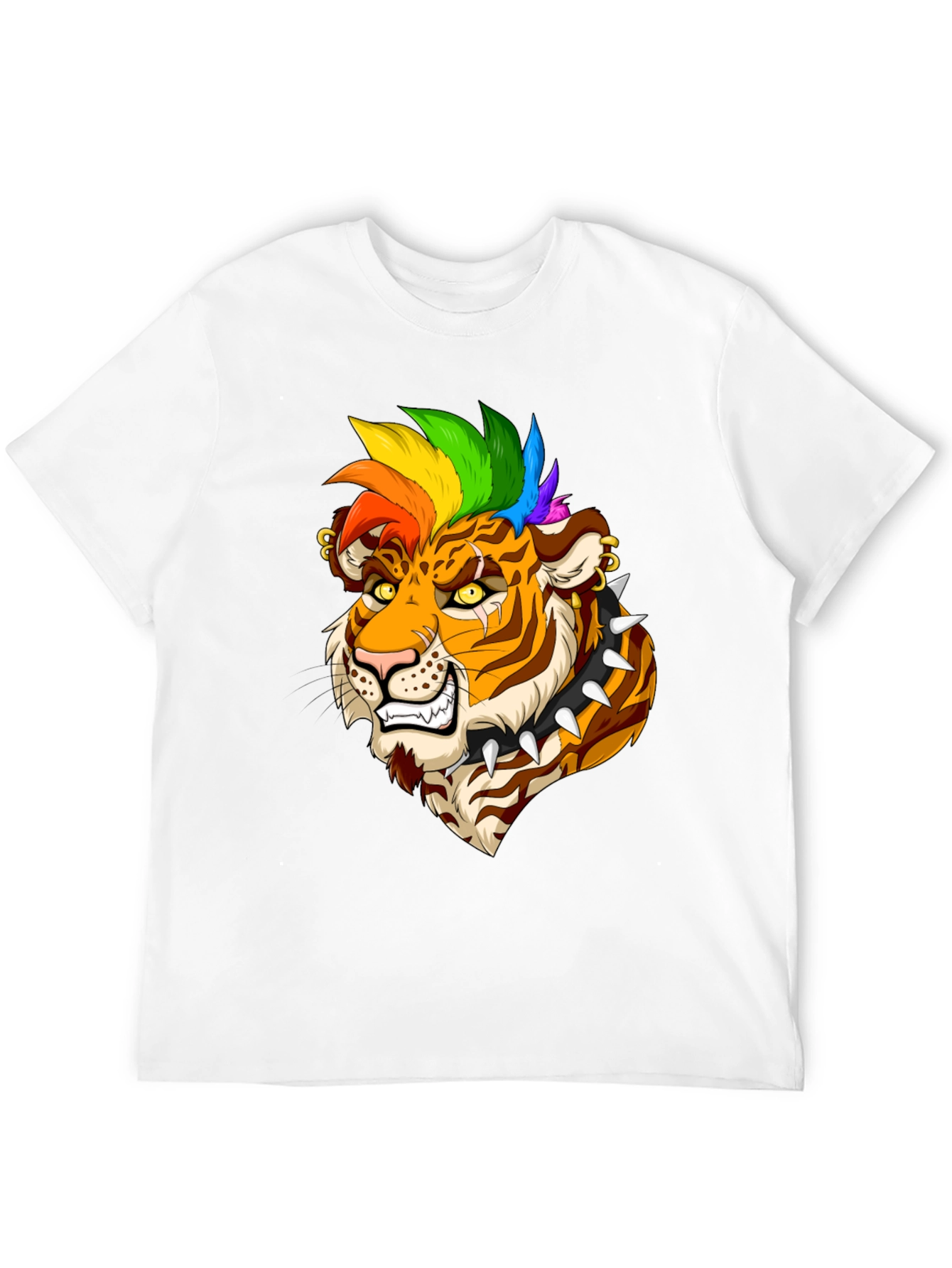 Punk Tiger Graphic Tee - Bold & Edgy Design