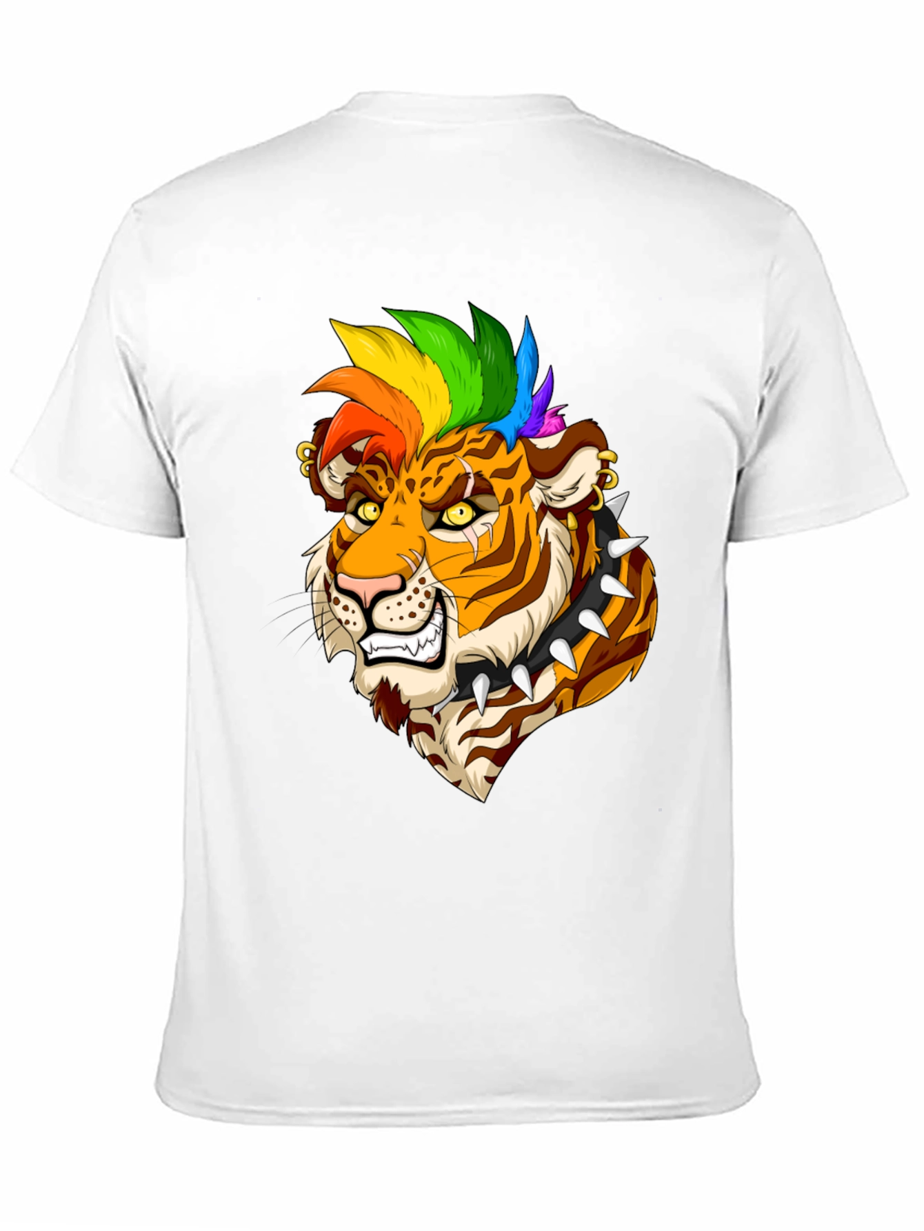 Punk Tiger Graphic Tee - Bold & Edgy Design